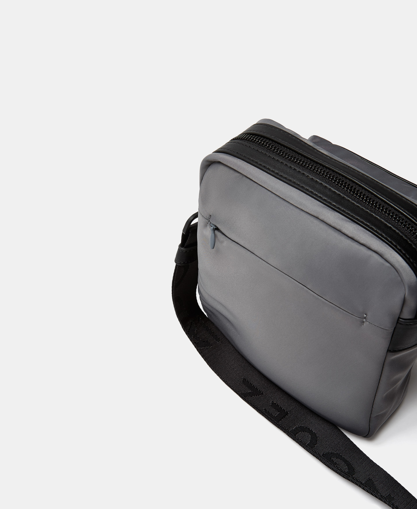 Nylon crossbody bag with logoed strap image number 2