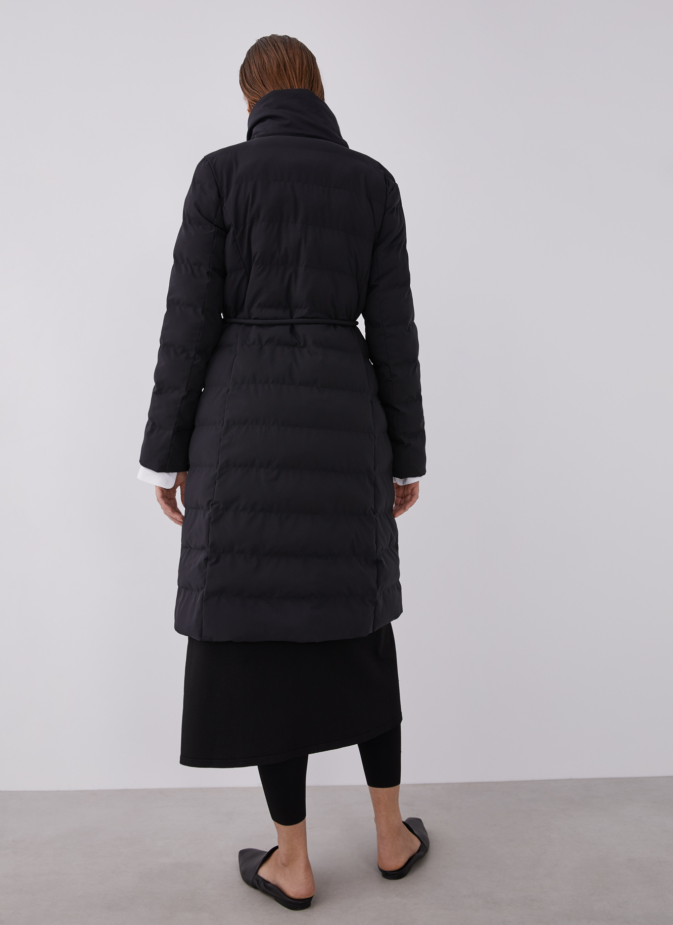 Puffer coat with high collar image number 1