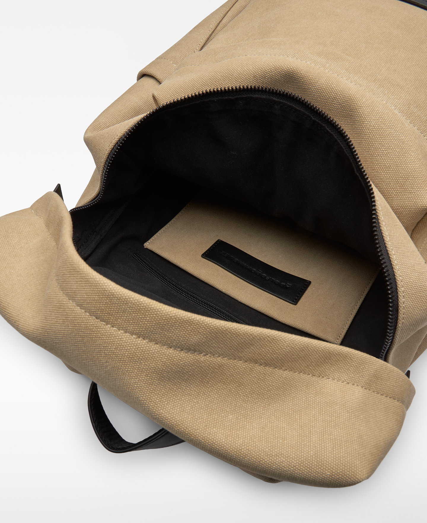 Fabric backpack with maxi pocket image number 3