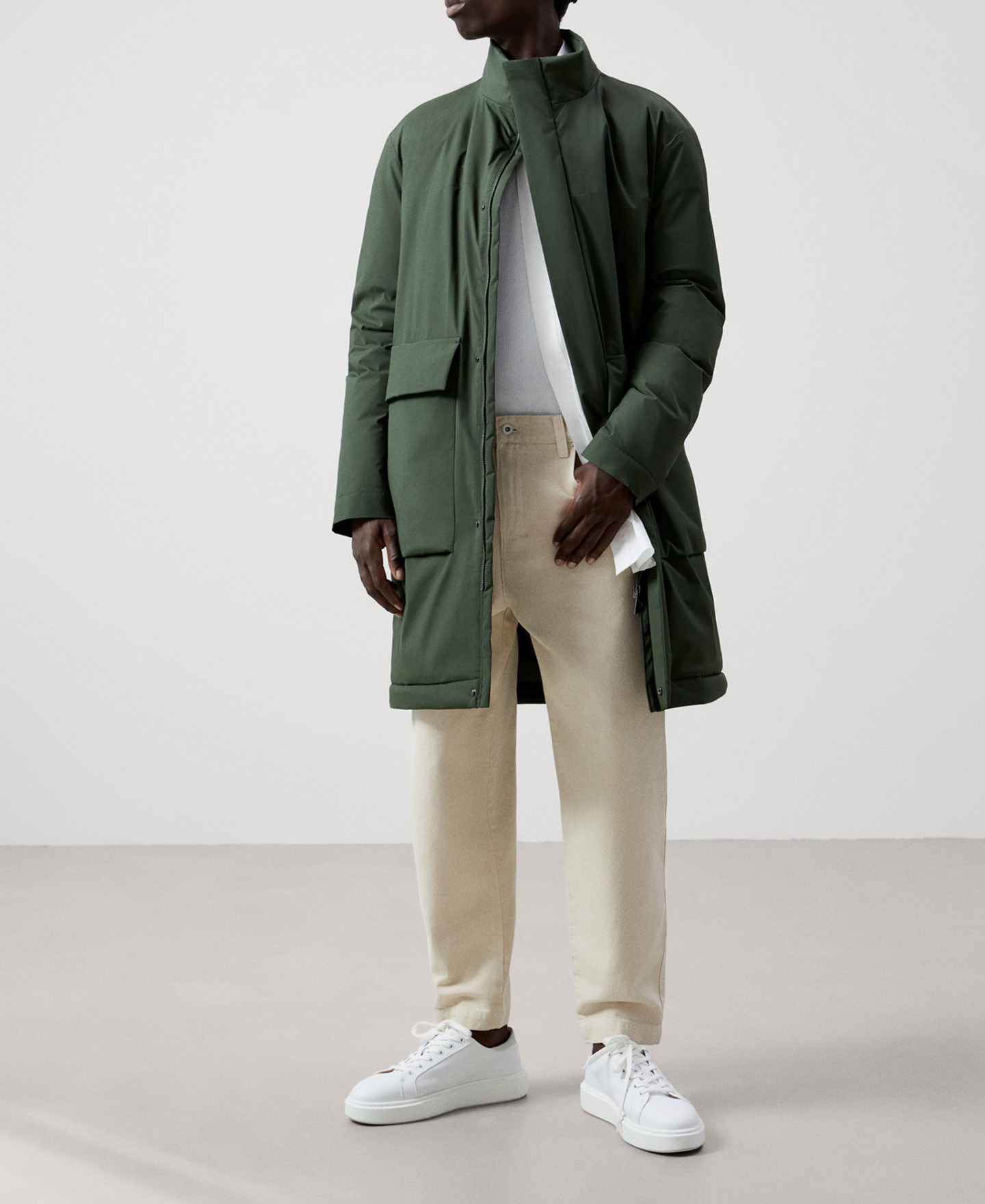 Padded nylon coat image number 1
