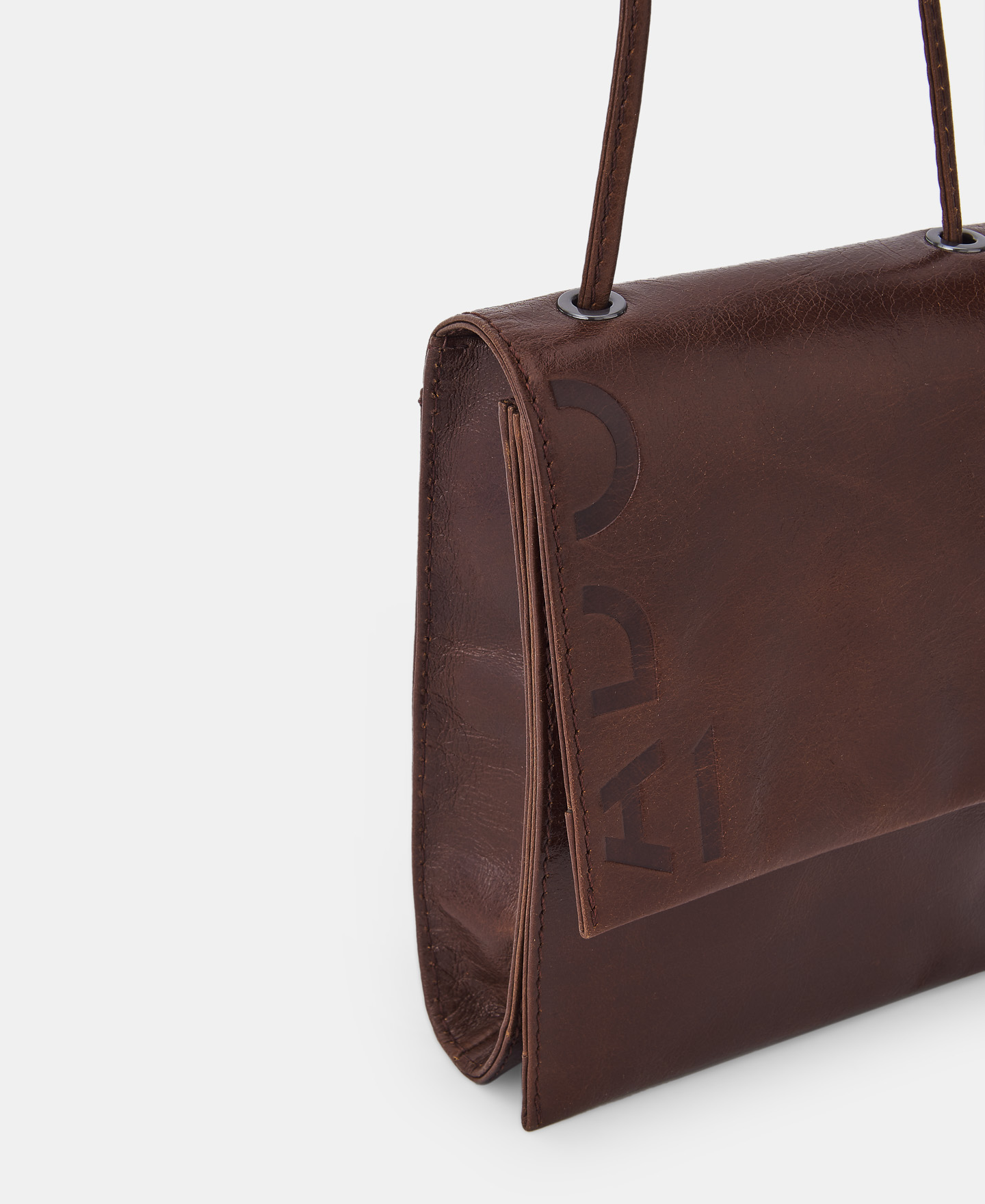 Glossy leather vertical shoulder bag image number 1