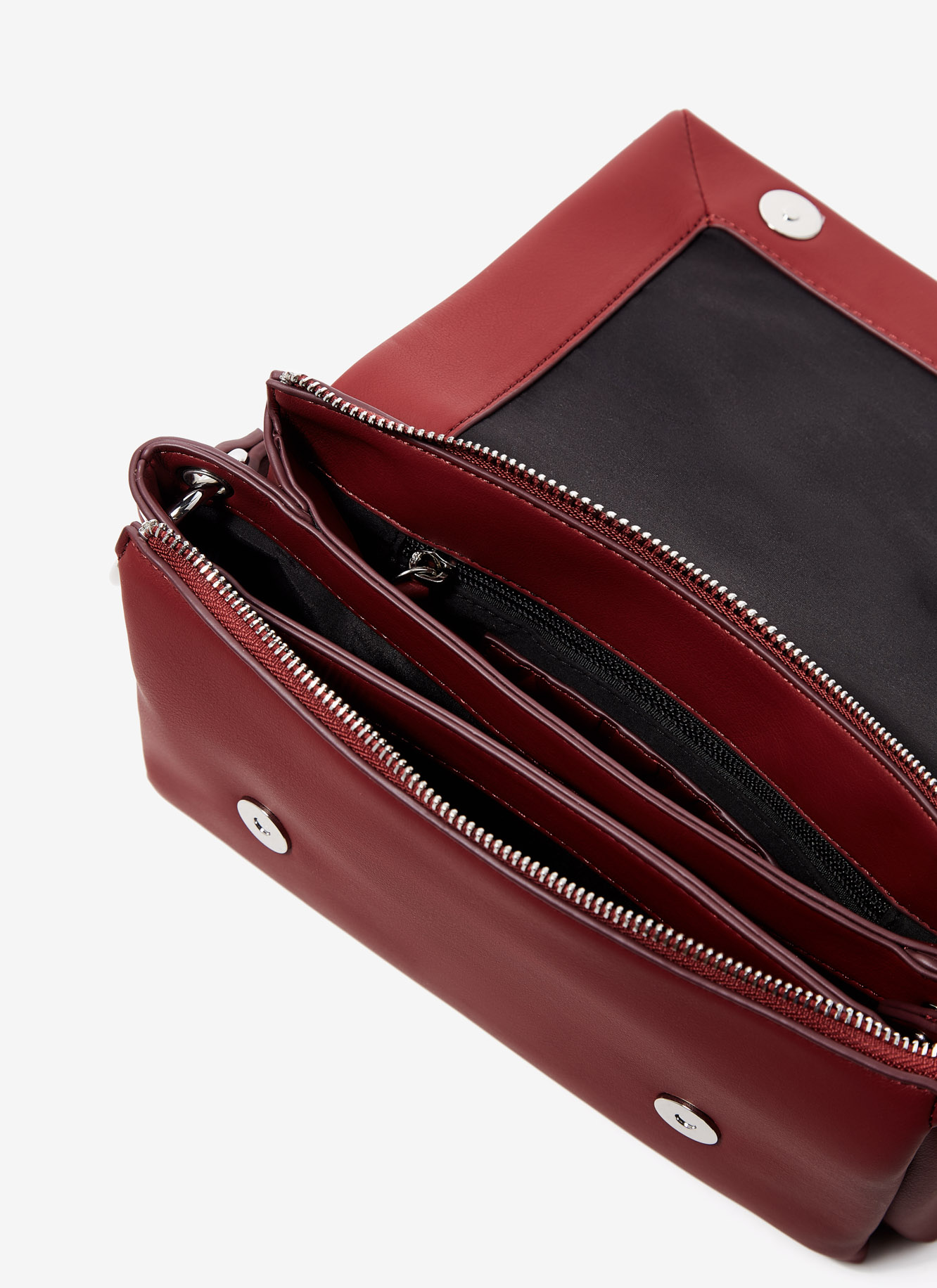 Faux leather flap cross body bag image number 1