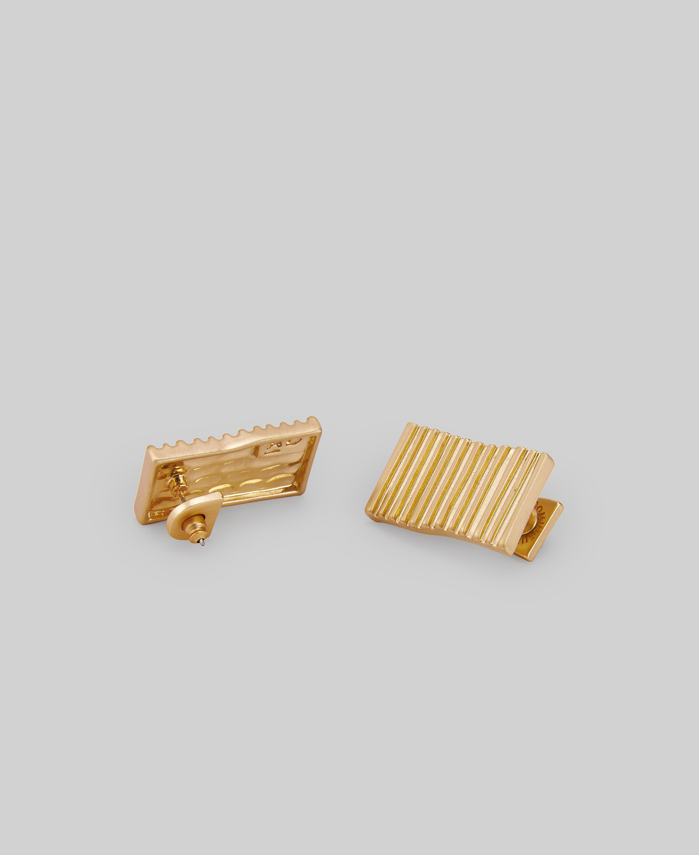 Pendientes planos surcos mujer image number 1