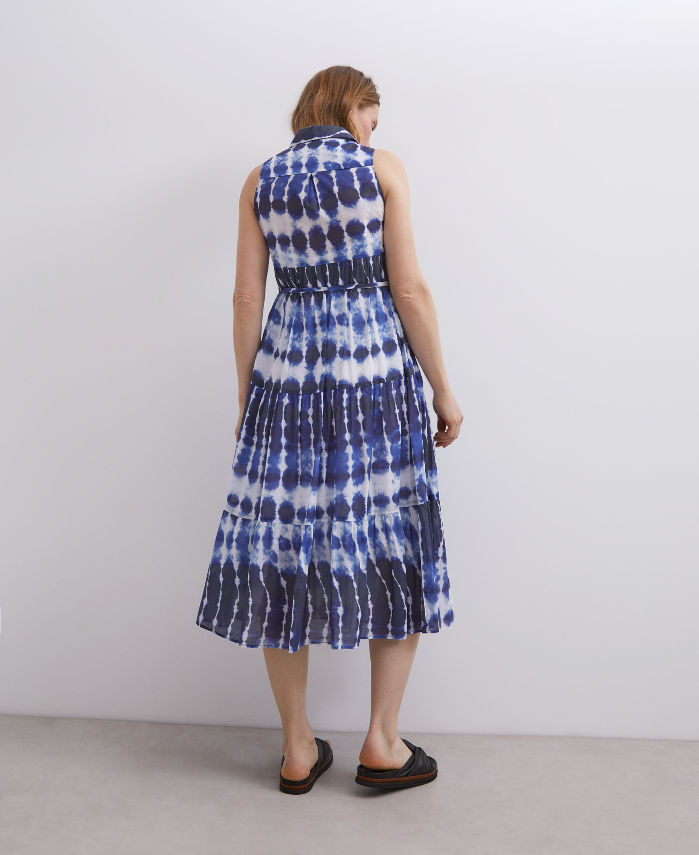 Vestido cuello camisero shibori image number 2