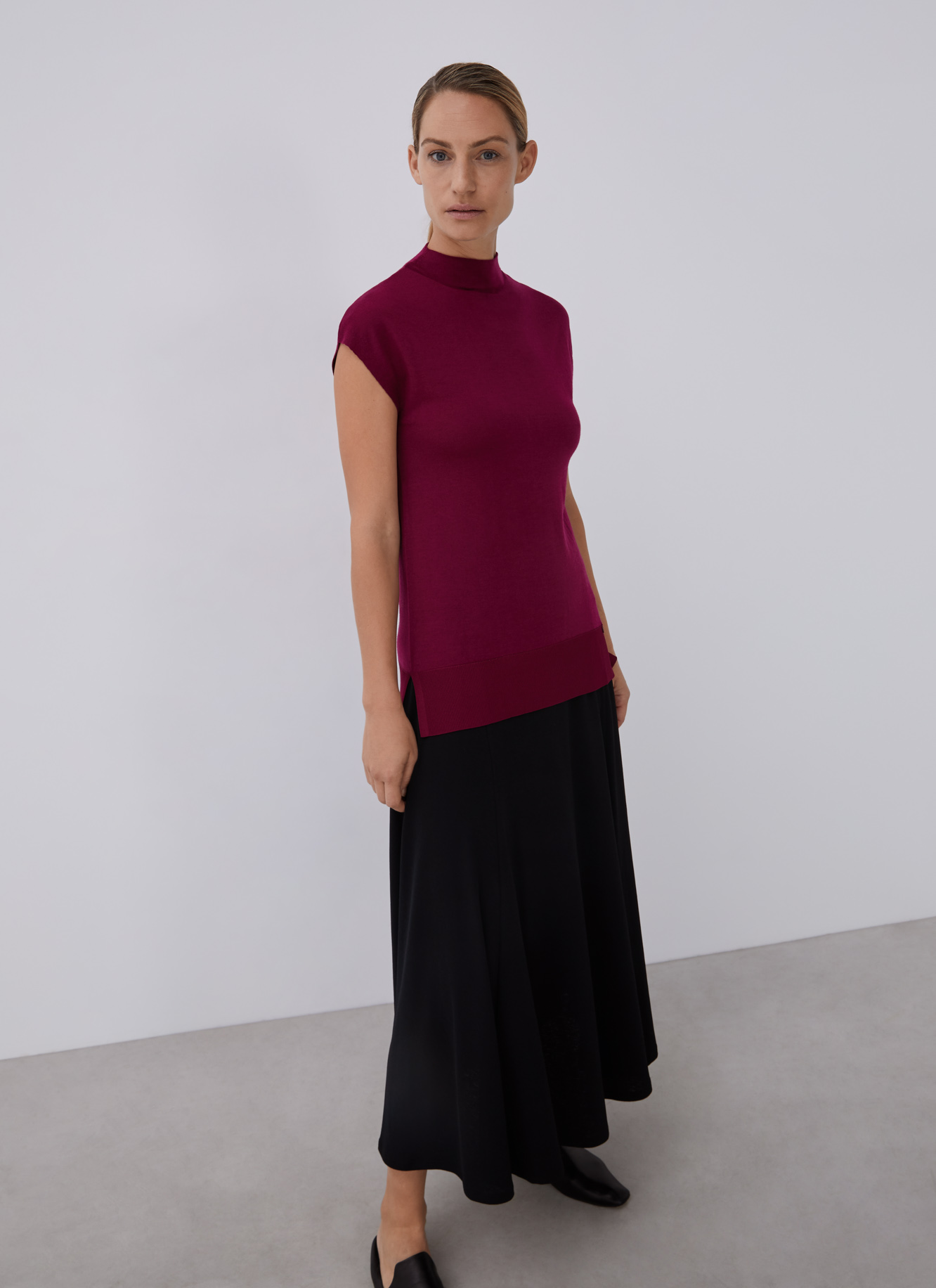 Jersey manga corta lana merino image number 4