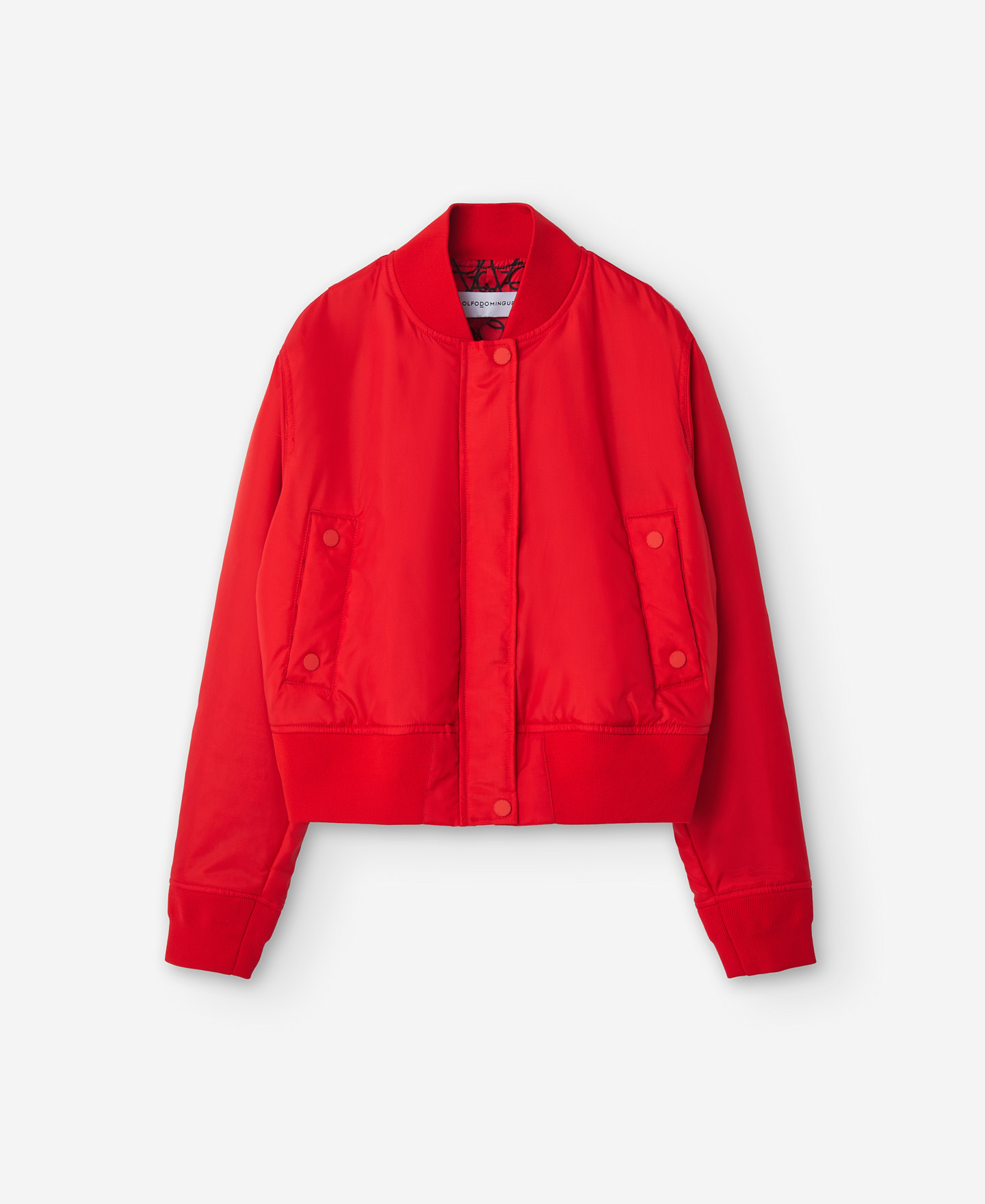 Chaqueta bomber corta roja image number 6