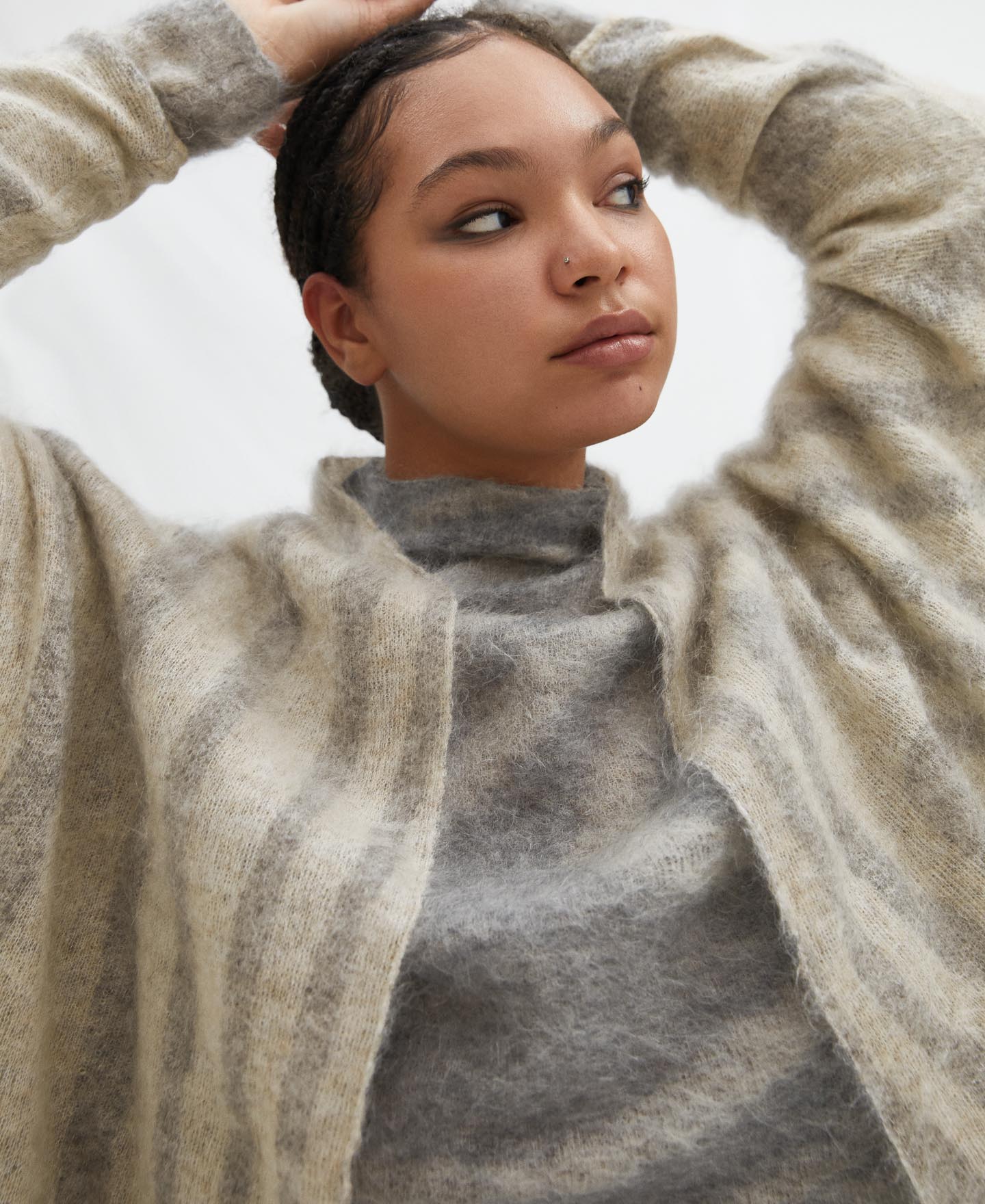 Mohair knitted spiral jacket image number 3
