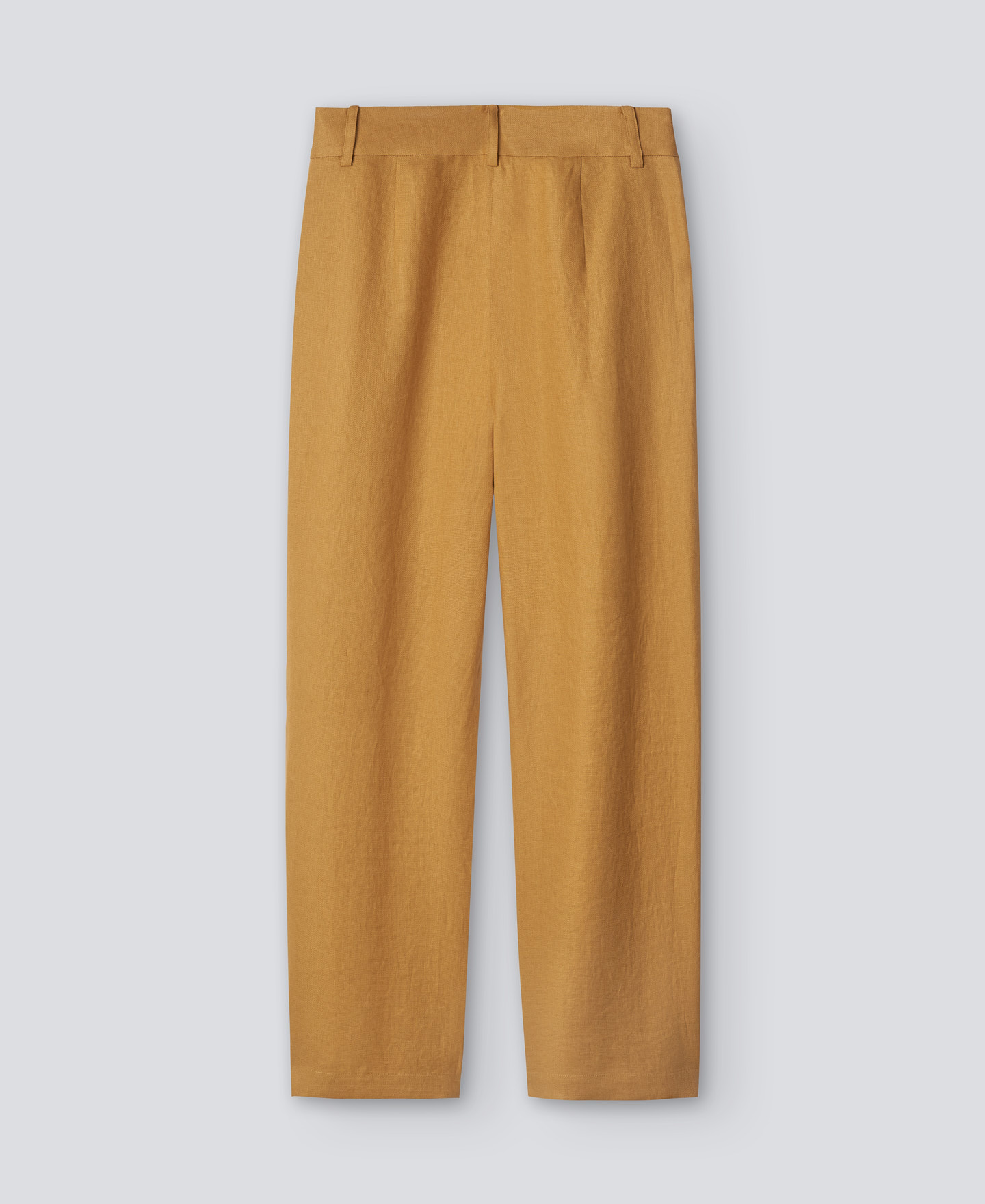 Yellow linen trousers woman image number 5