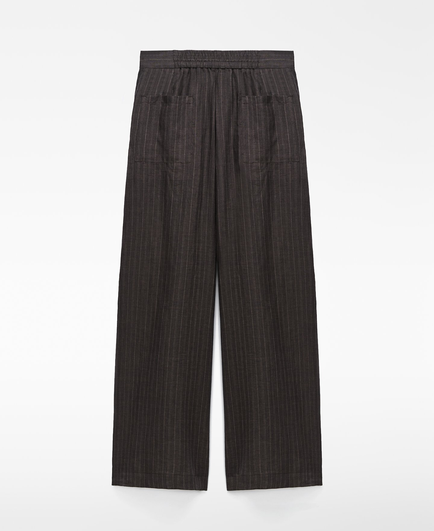 Pantal&oacute;n recto rayas lino europeo image number 5