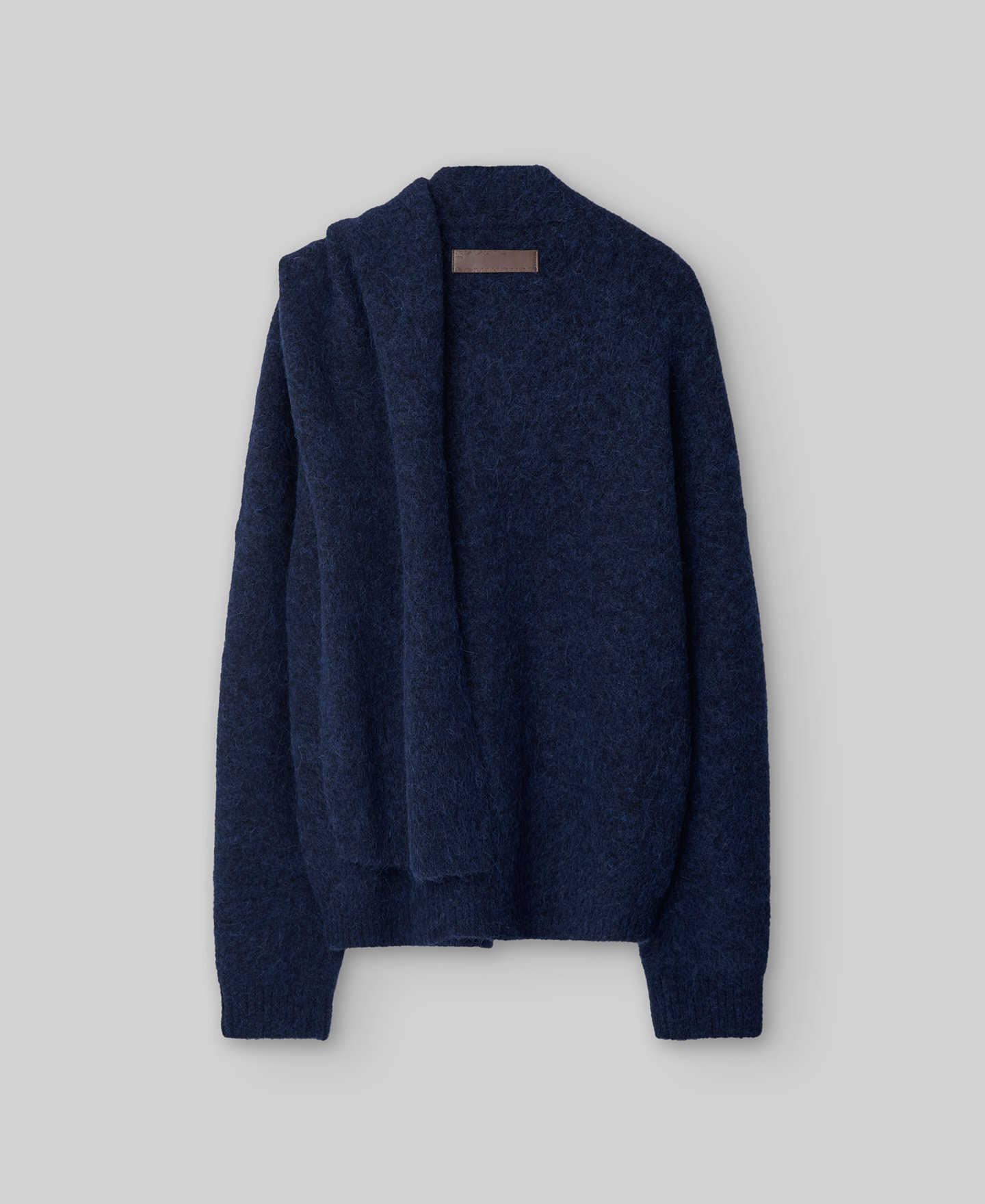 Enveloping collar knit jacket woman image number 1