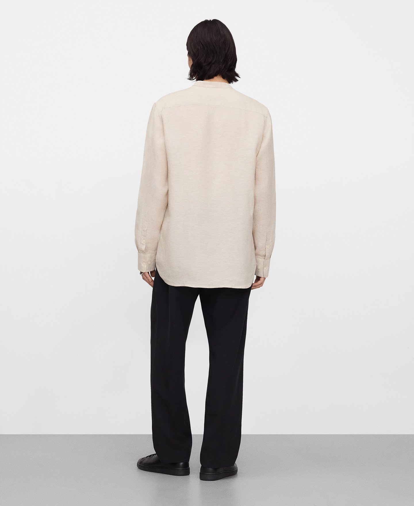 Chemise &agrave; col mao en lin europ&eacute;en image number 2