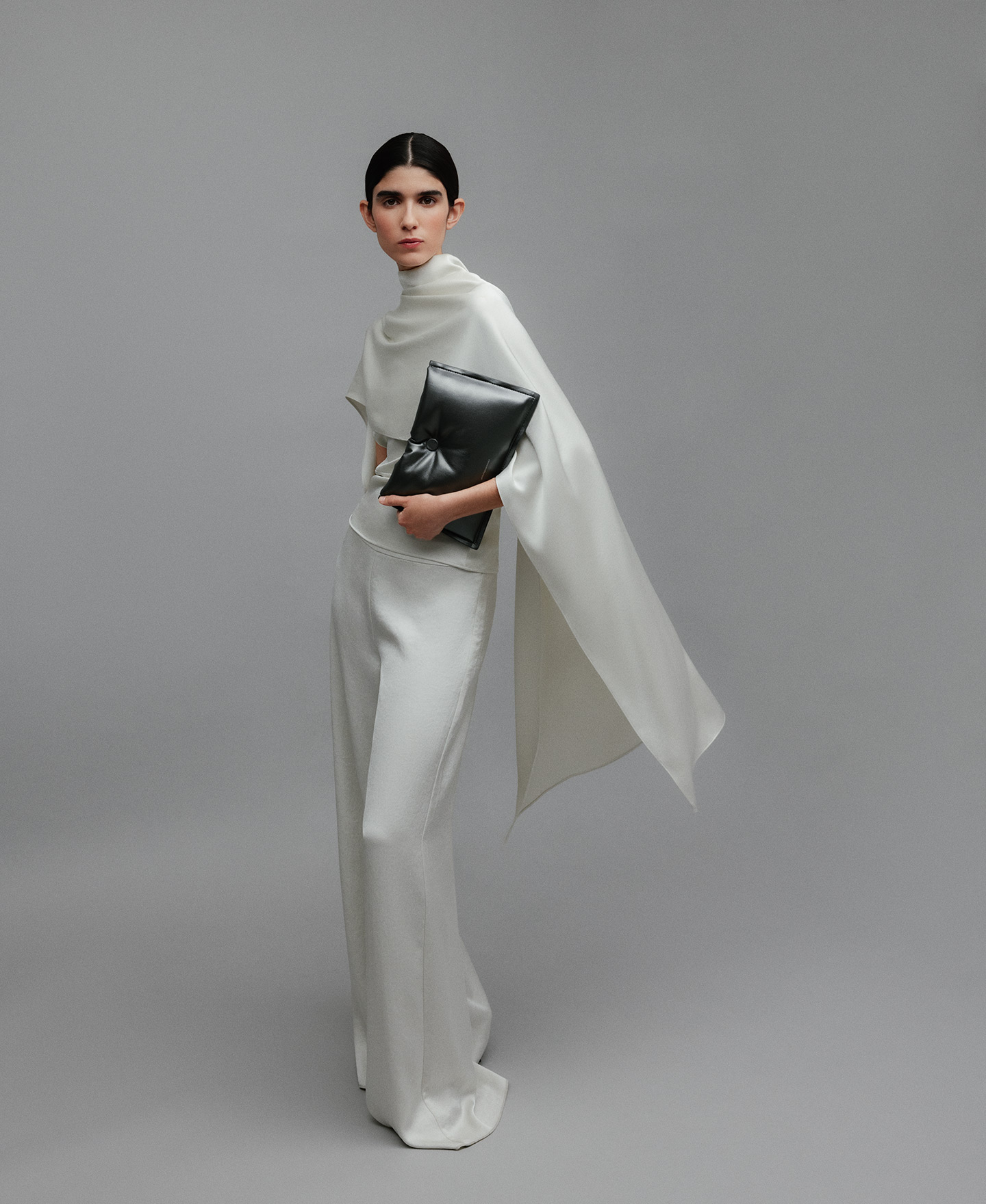 Double-breasted ecru top woman image number 1