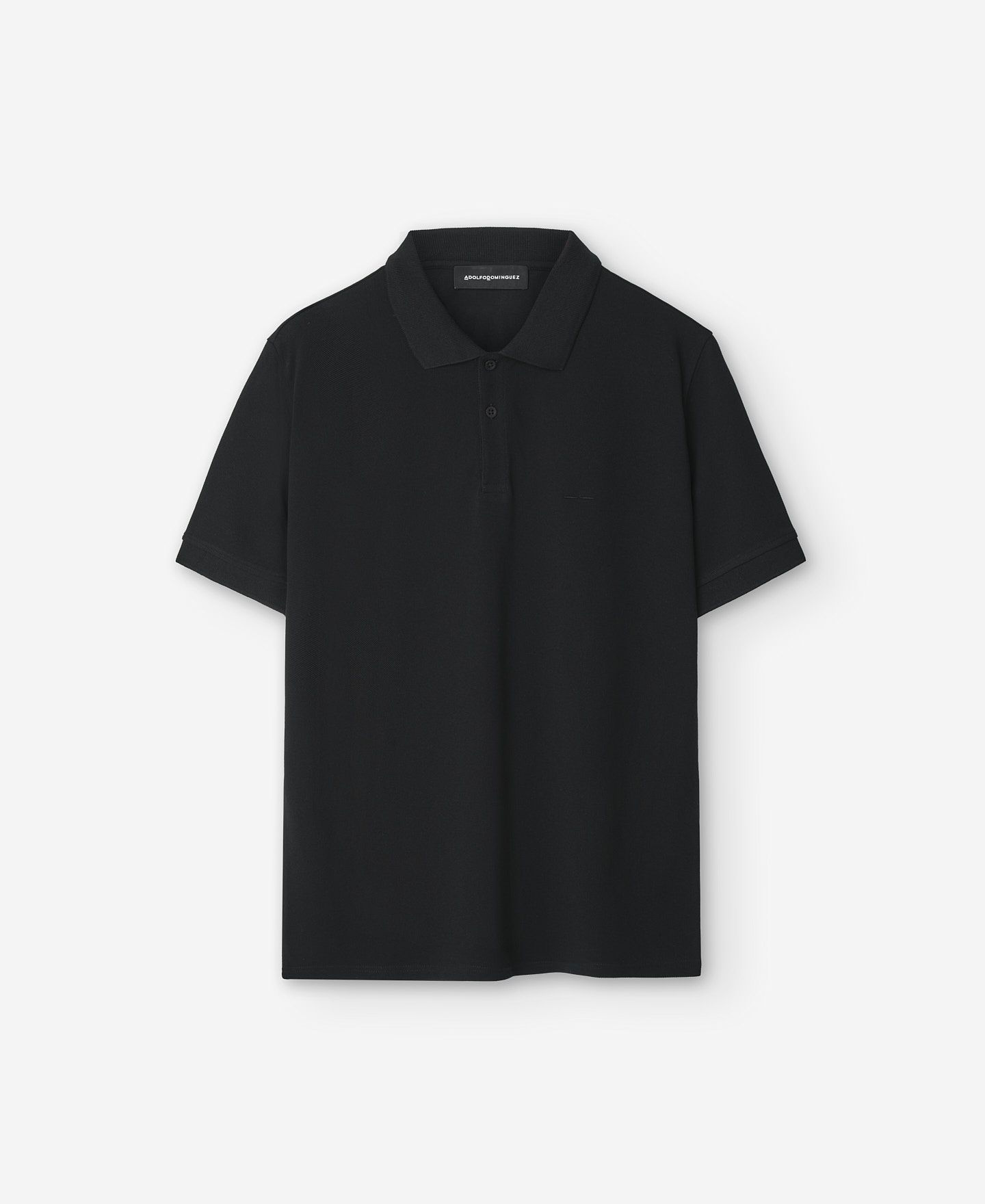 Polo piqué preto em algodão para homem image number 4