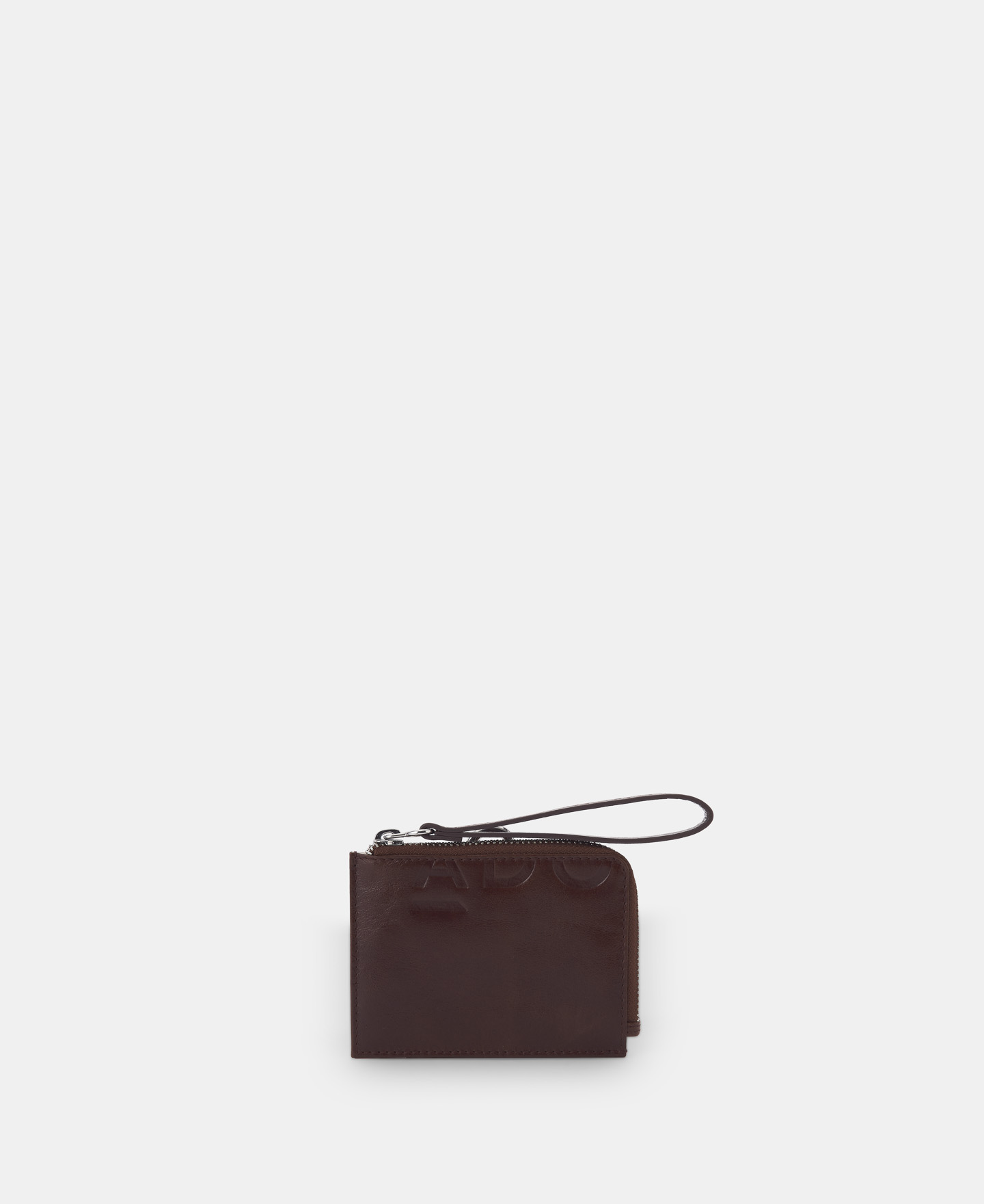 Grained leather card holder wallet image number 0