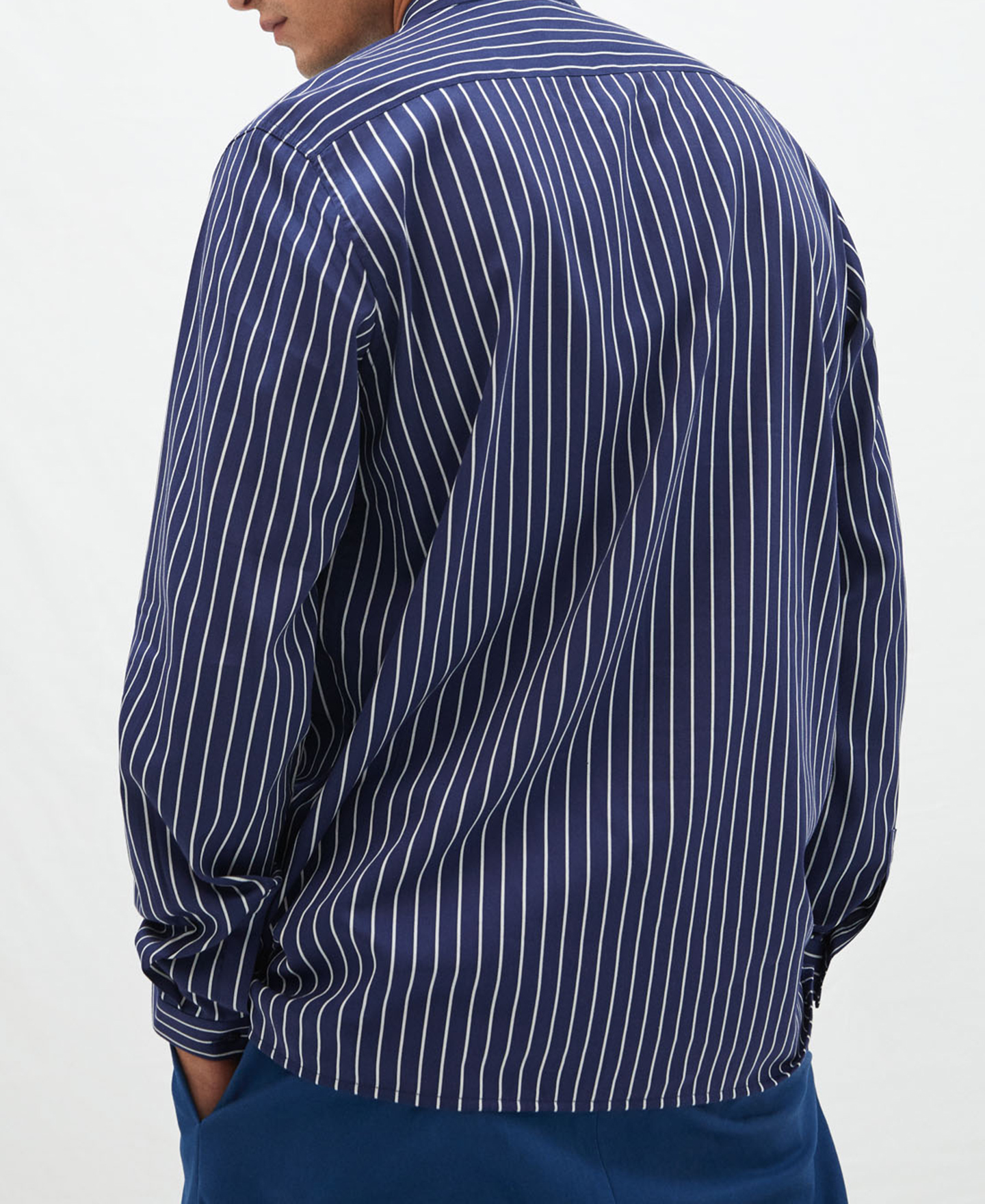 Camisa de rayas en algodón y modal image number 2