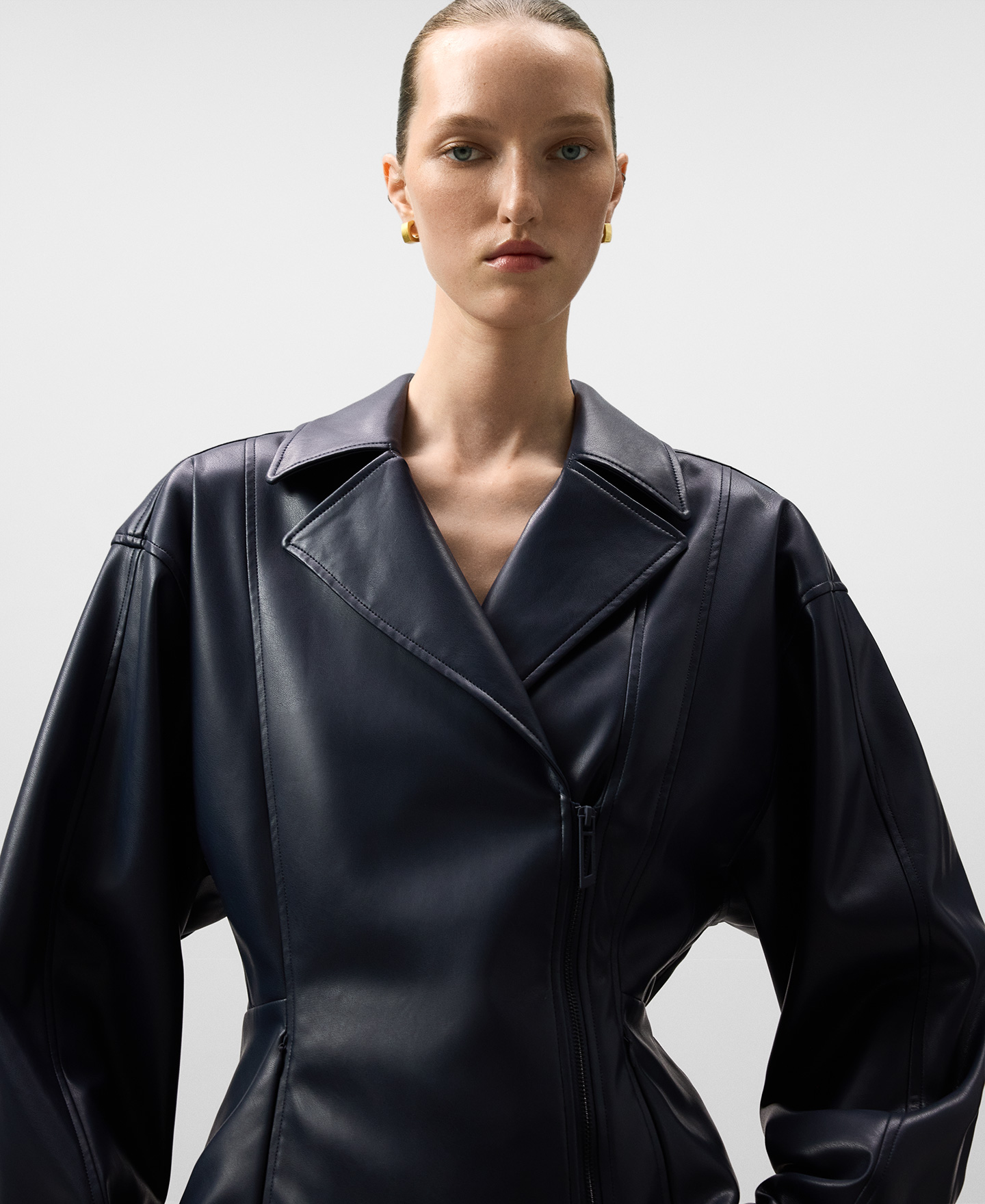 Chaqueta biker Piel No Piel mujer image number 3