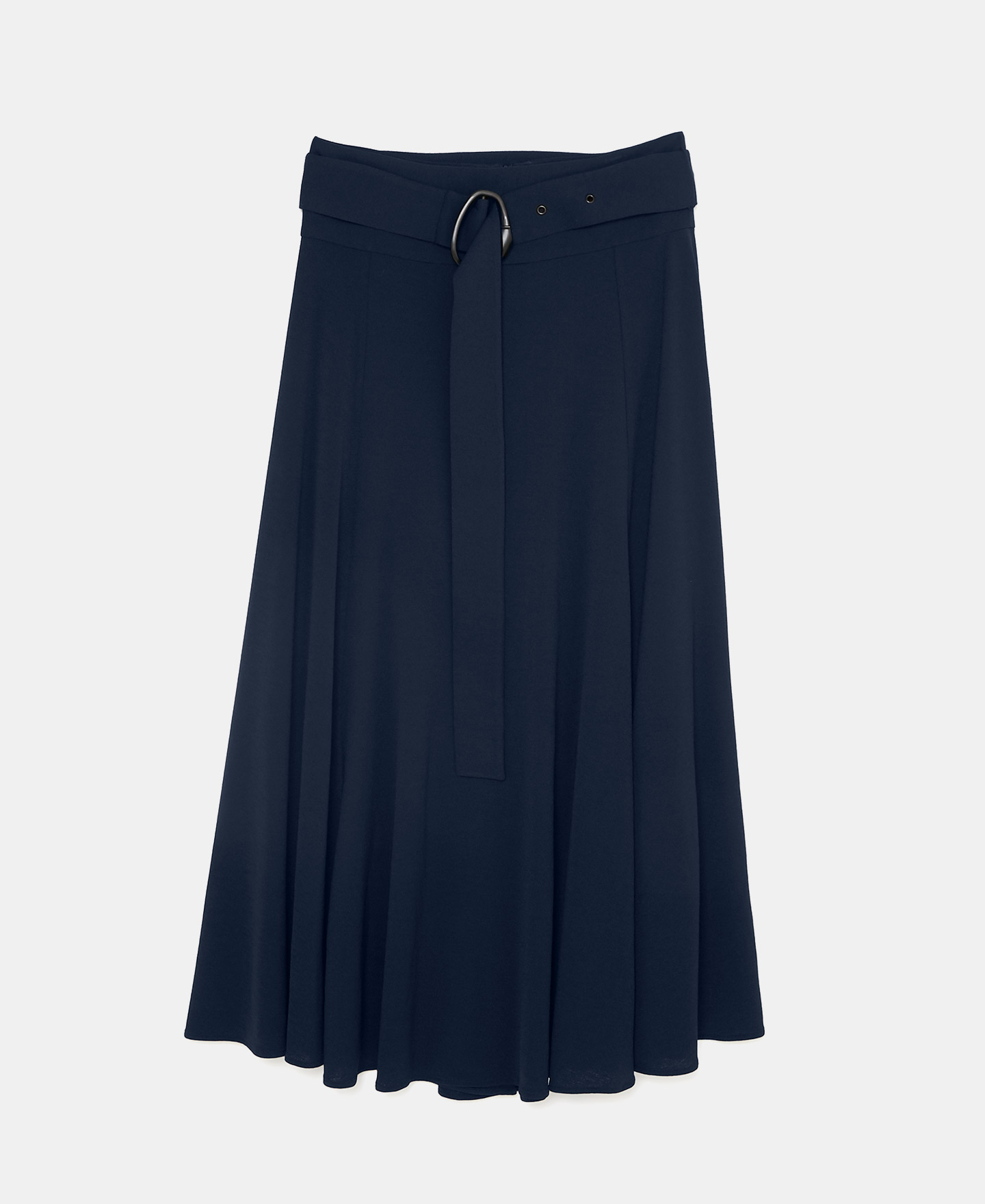 Fluid skirt in elastic knit image number 4