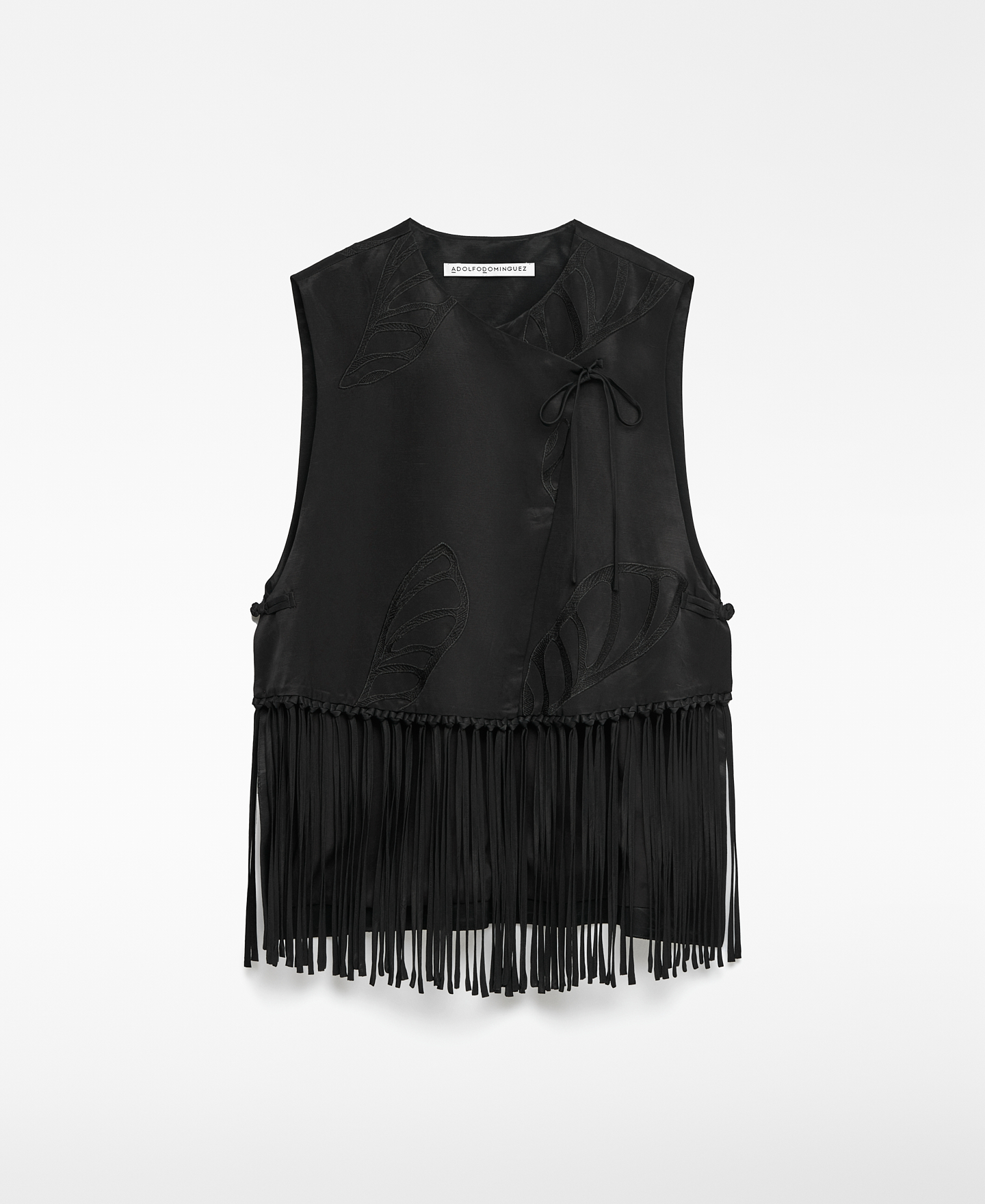 Gilet brodé à franges femme image number 2