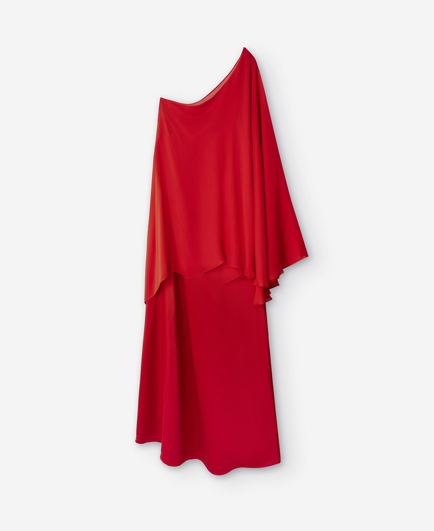 Asymmetrical long satin dress image number 4