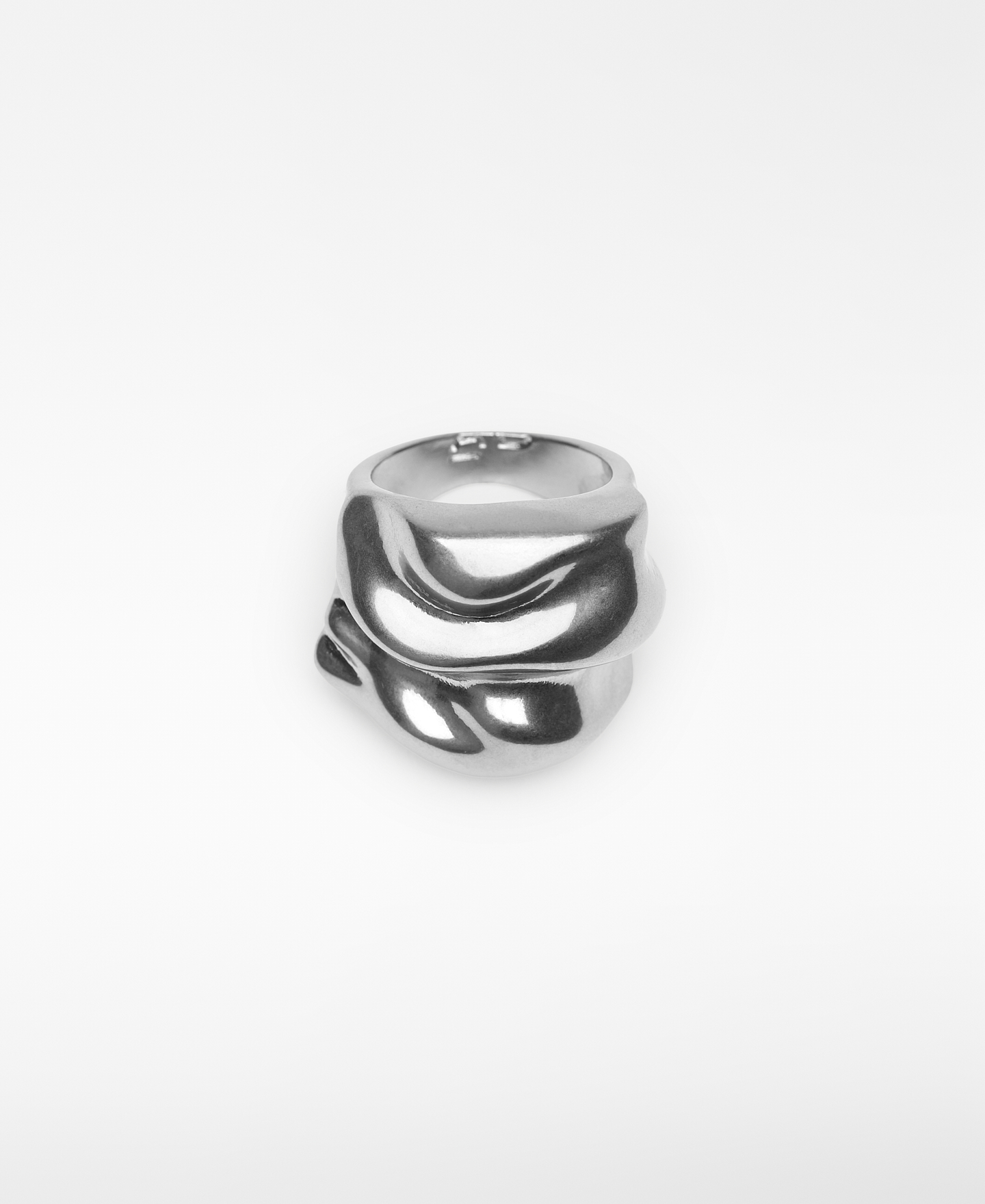 Organic-shaped metal ring image number 0