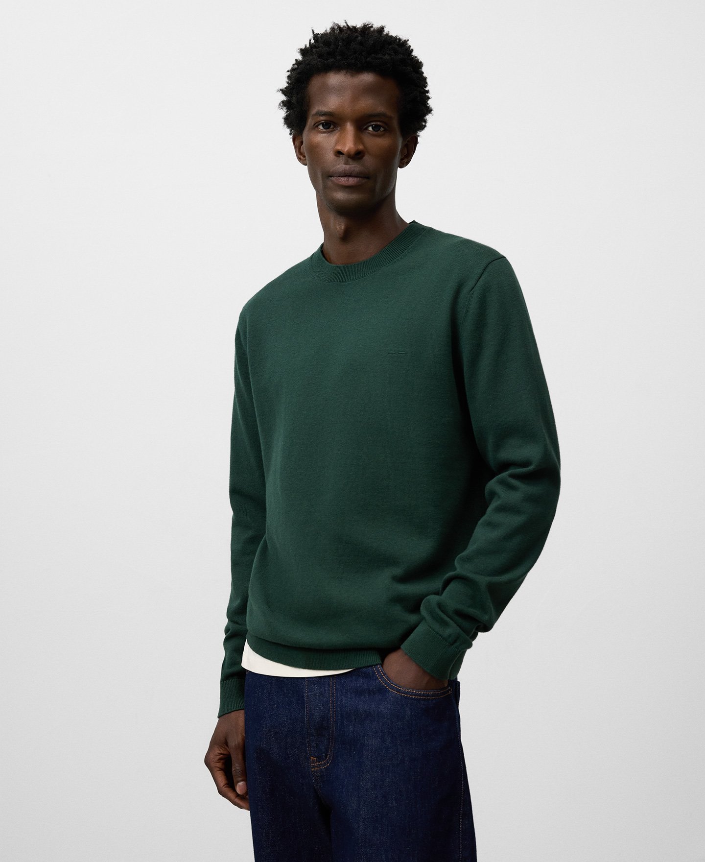 Jersey cuello caja regular fit hombre image number 0