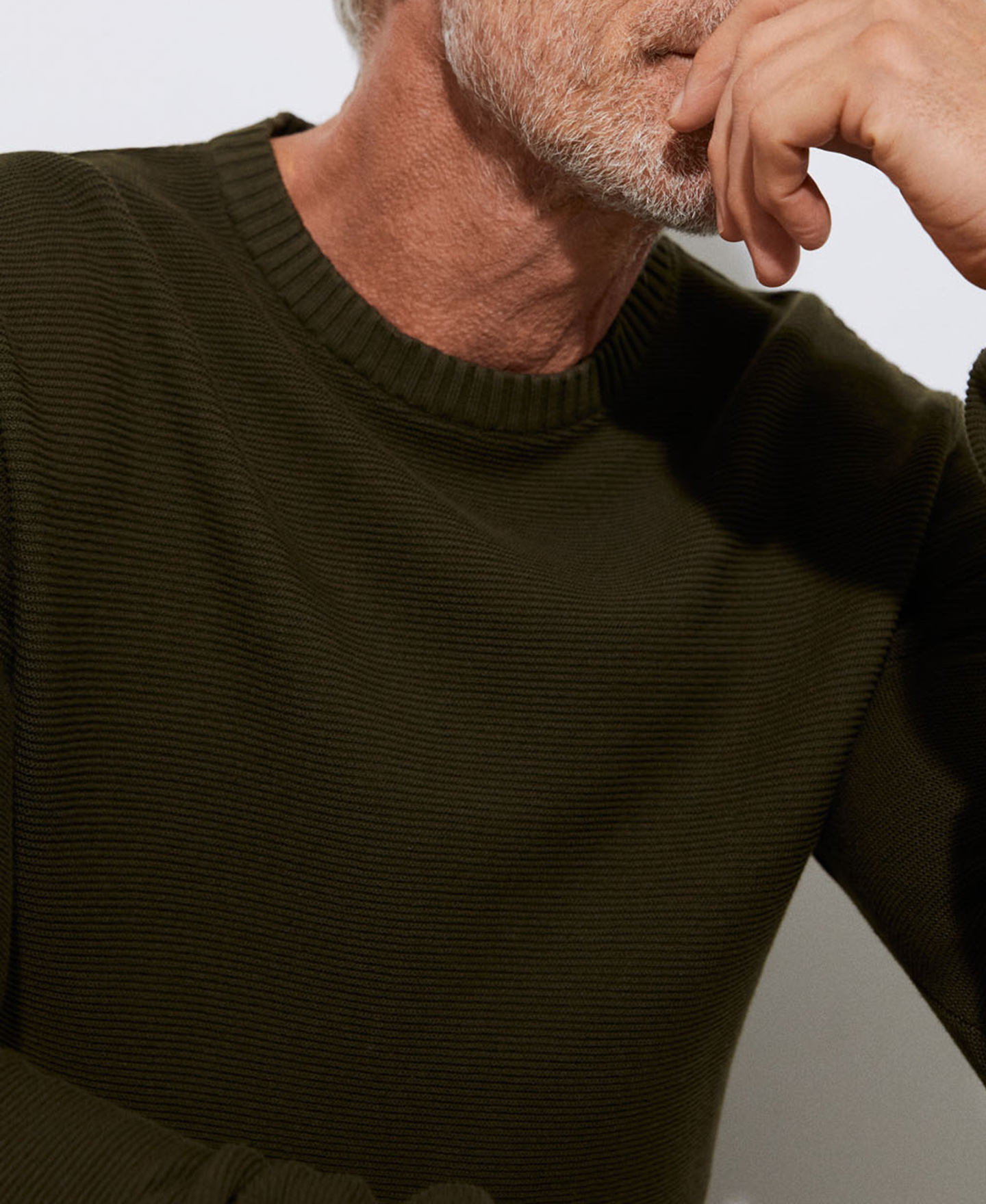 Cotton crew neck sweater image number 3