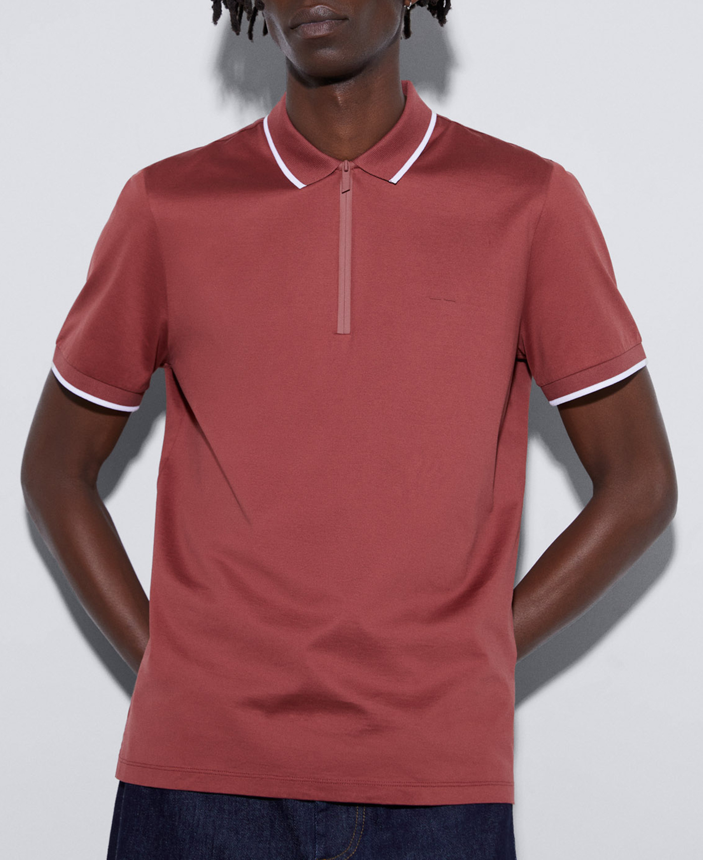 Mercerized cotton polo shirt image number 0