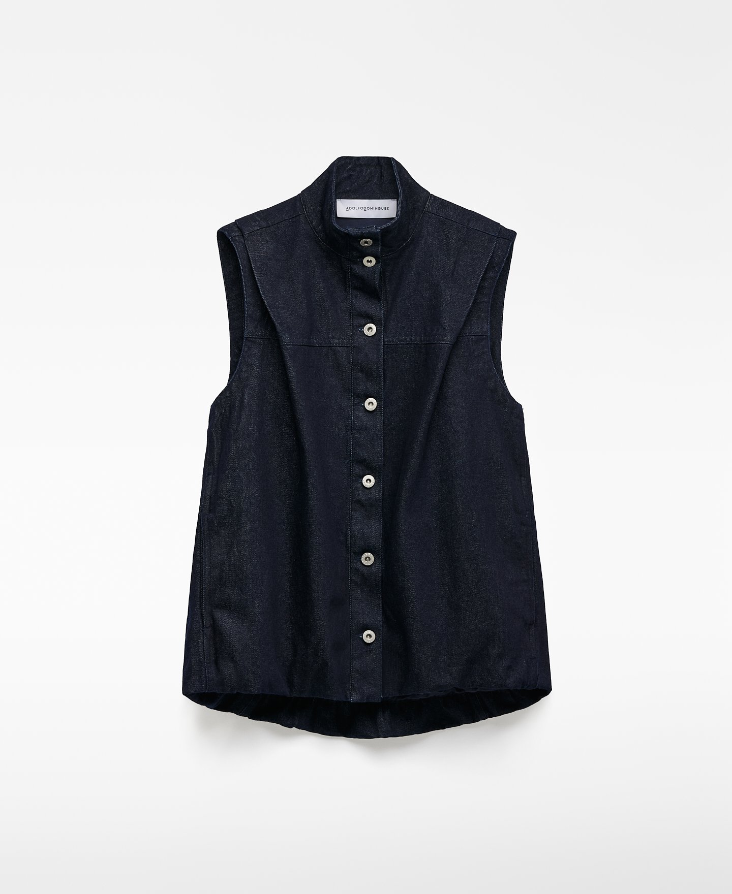Organic cotton denim vest woman image number 4