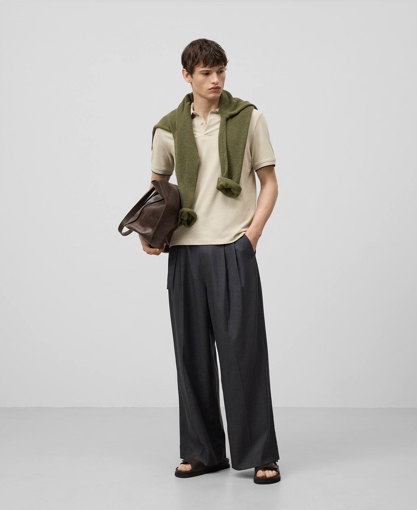 Organic cotton polo shirt man image number 1