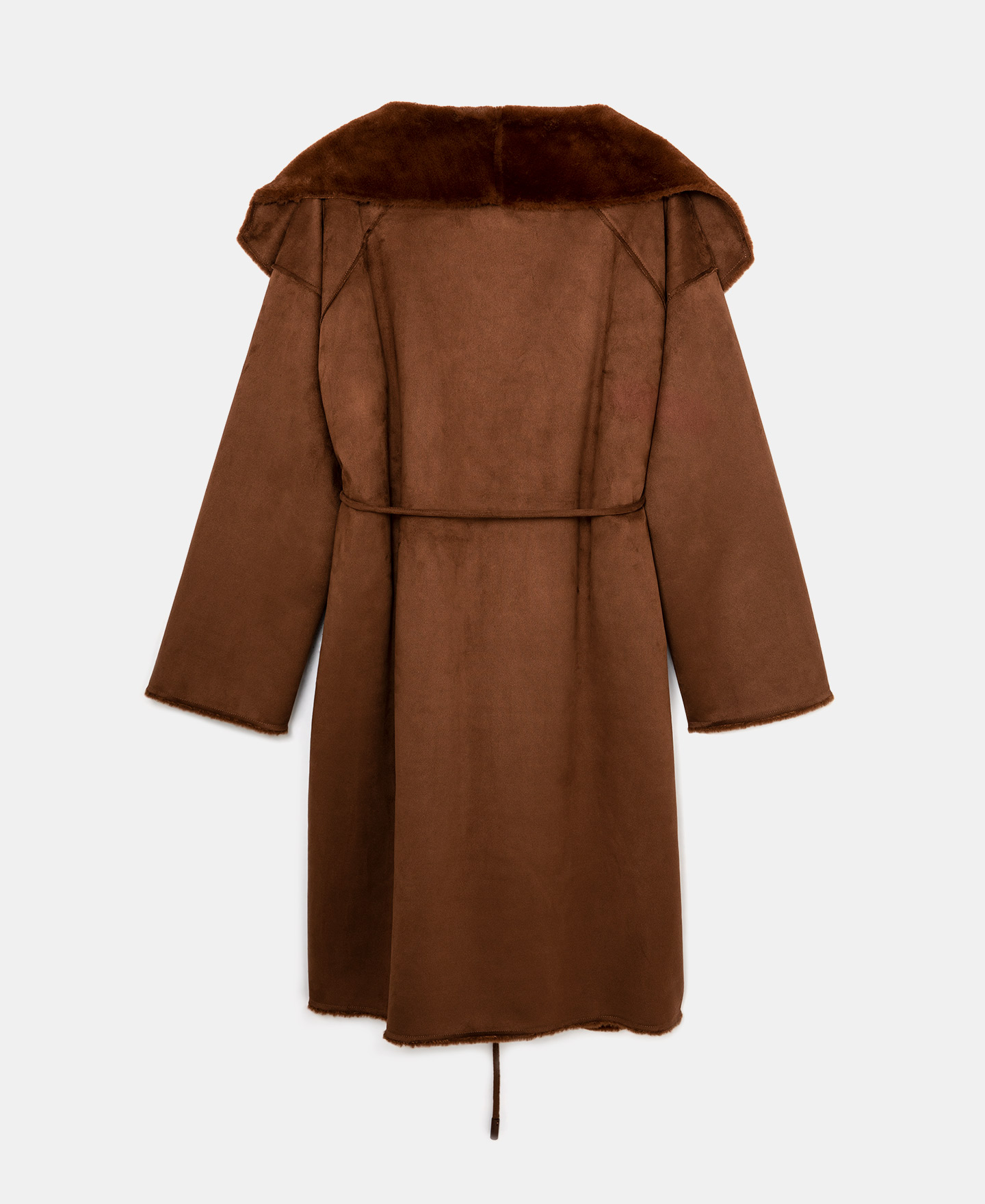 Wrap-around coat with shawl collar image number 5
