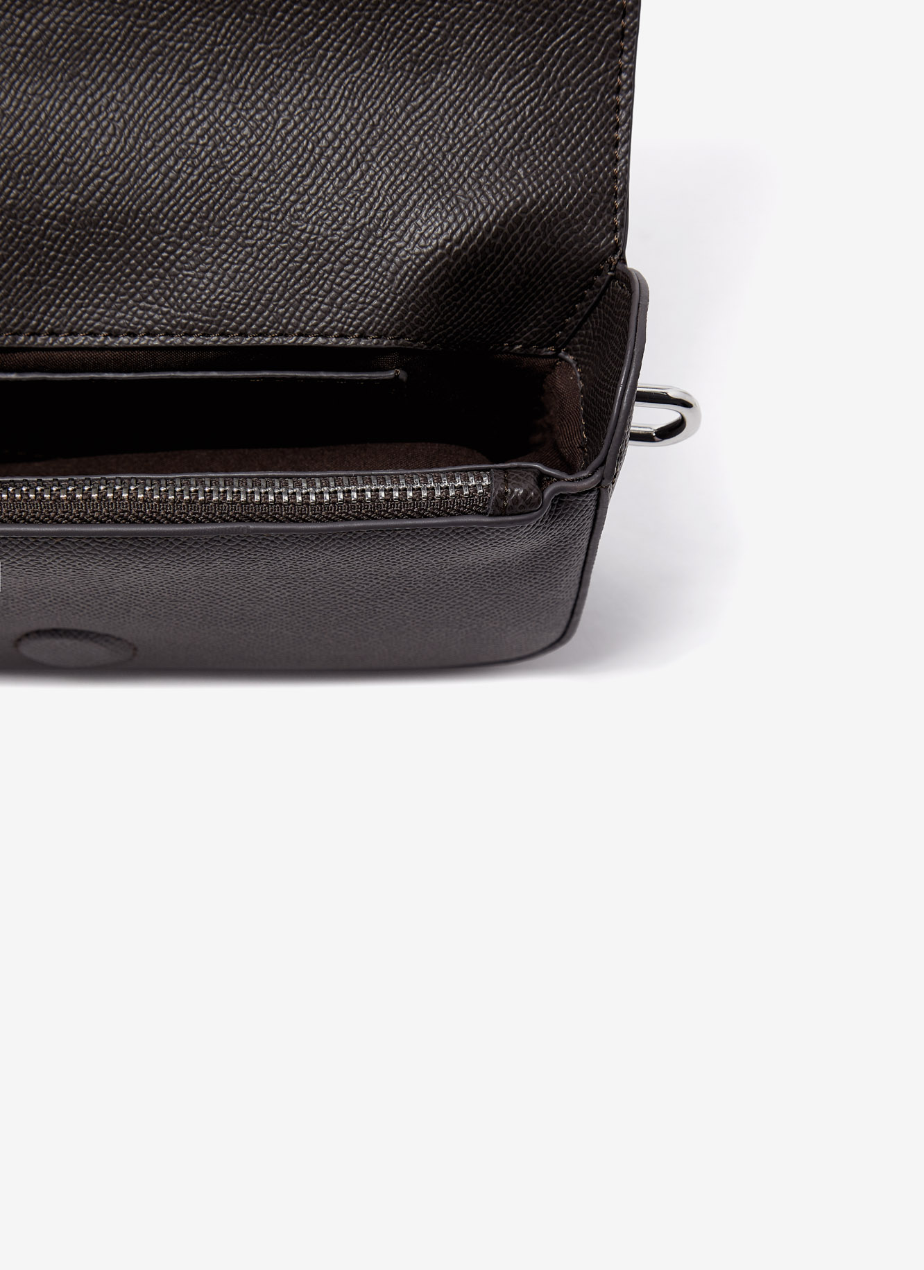Faux saffiano crossbody bag image number 2
