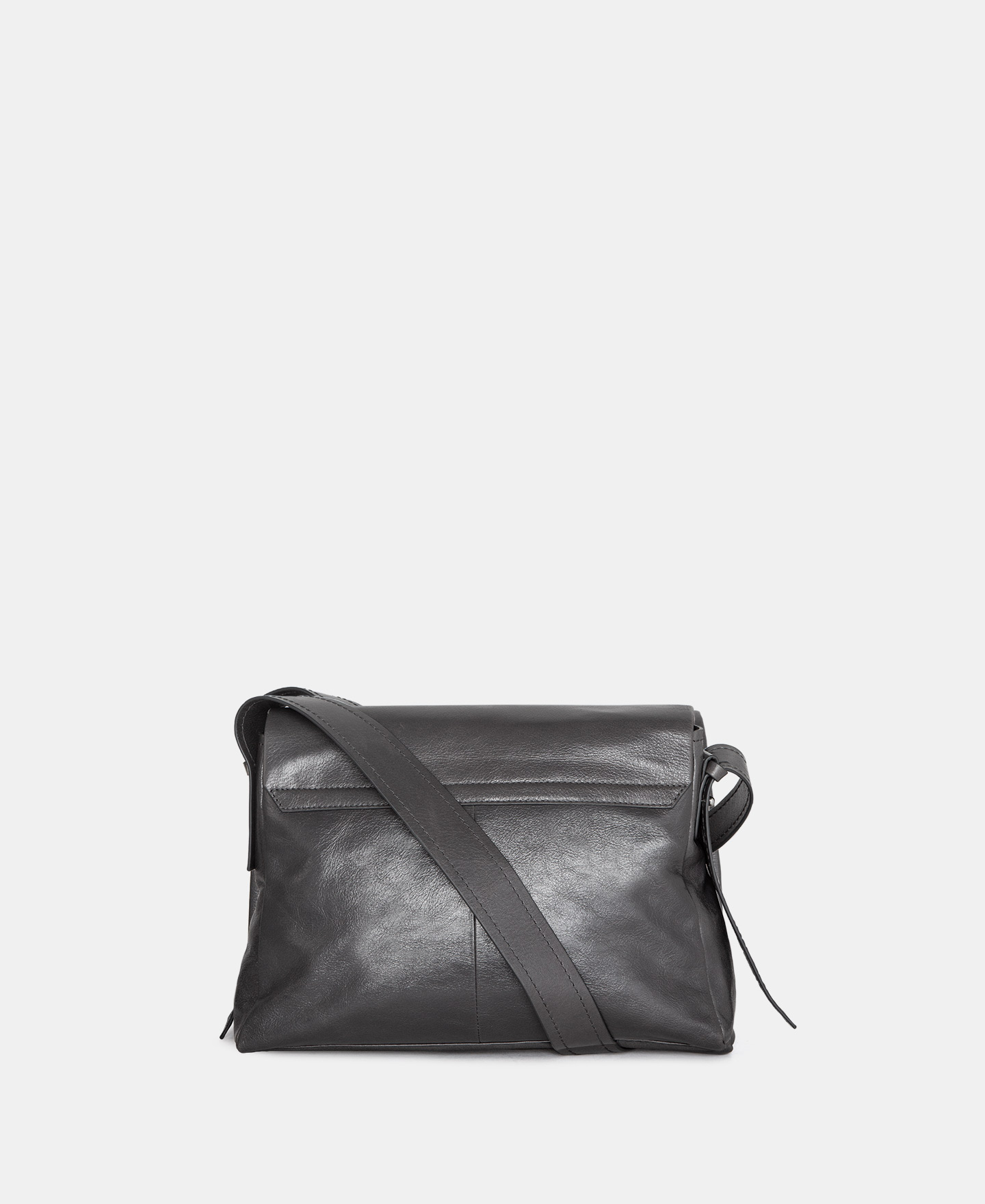 Crackled leather shoulder bag image number 1