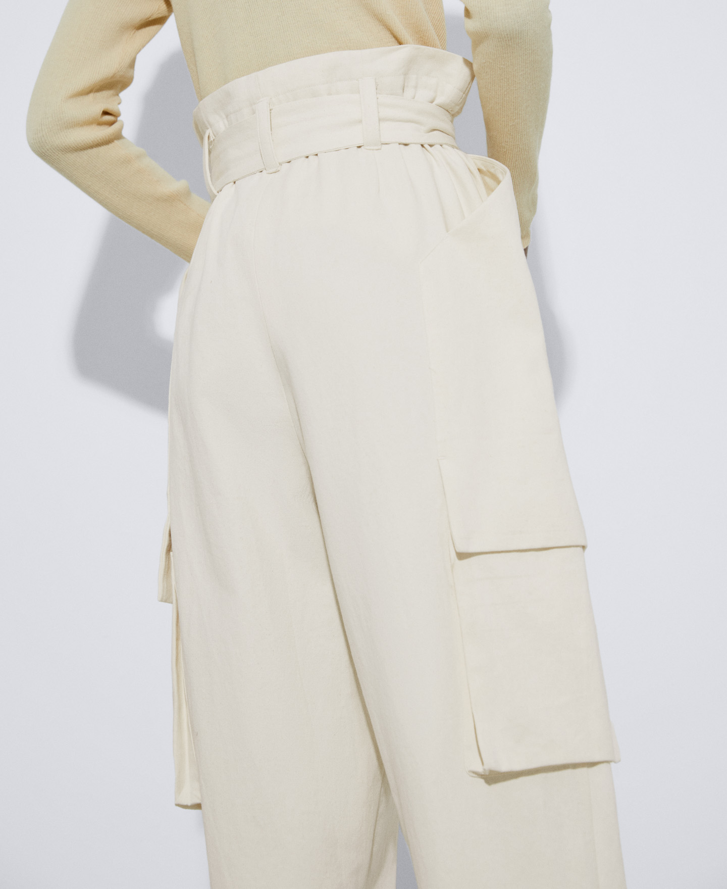 Cotton twill cargo trousers image number 2