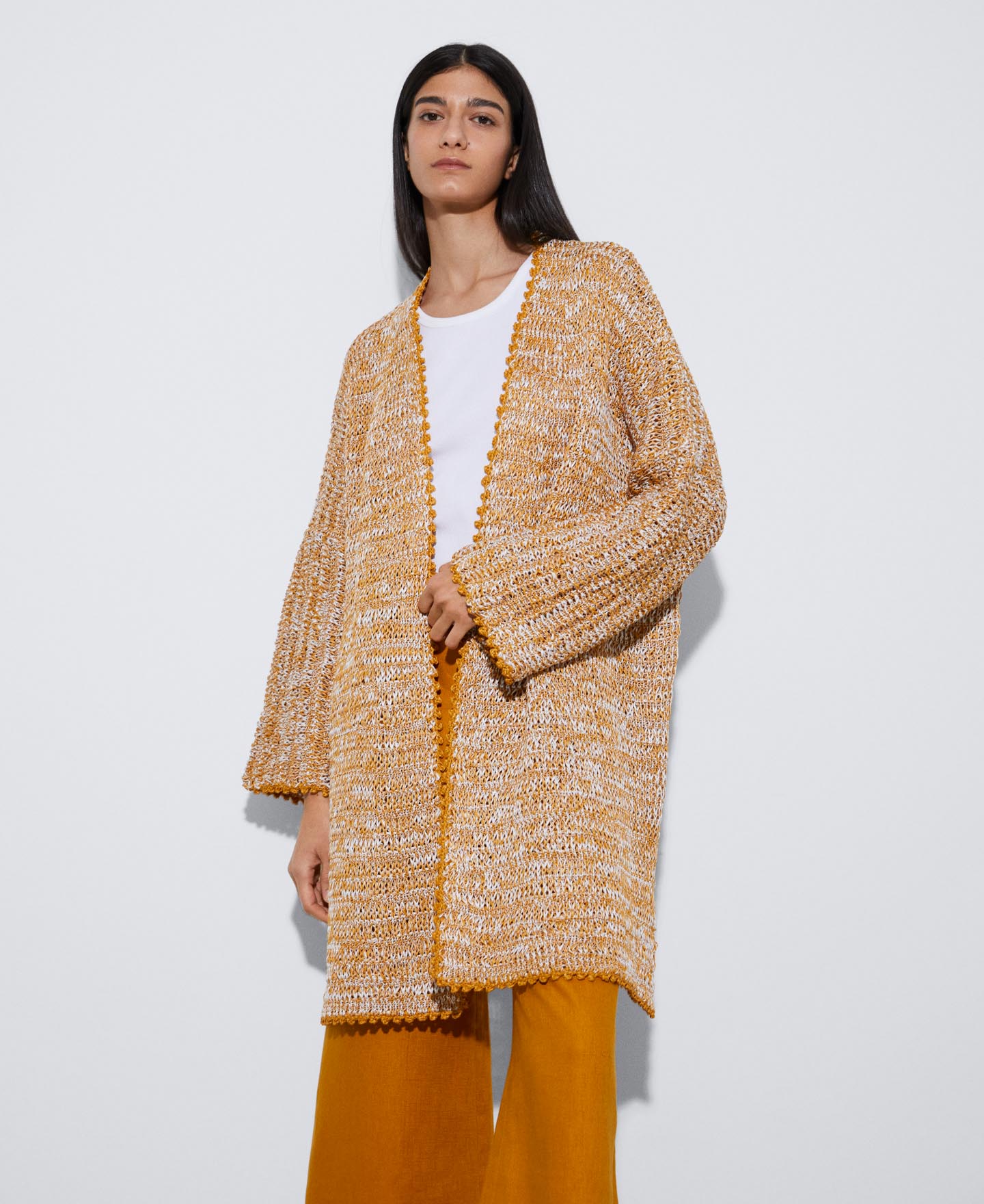 Chaqueta kimono en doble frontura image number 0