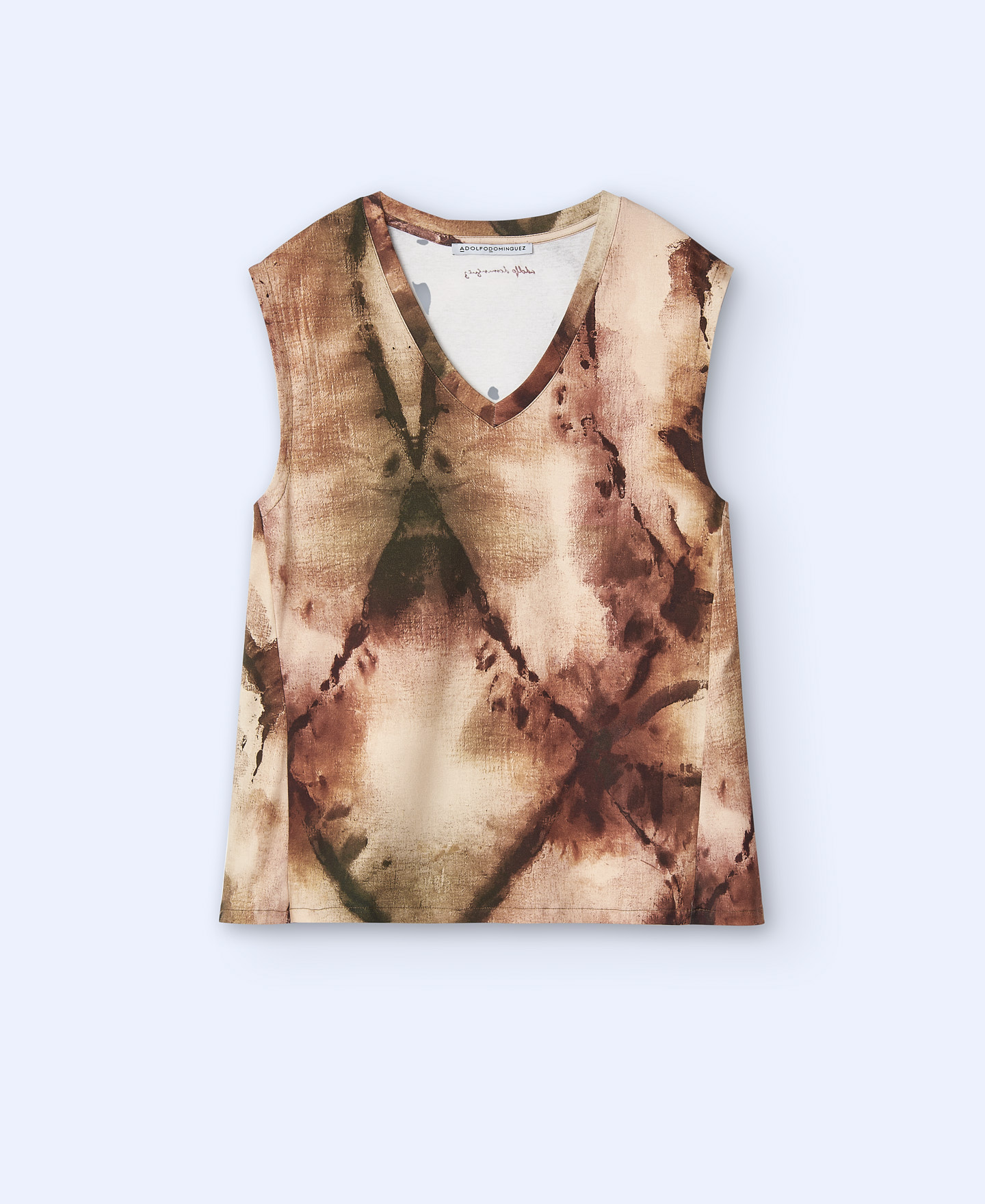 Printed sleeveless T-shirt image number 4