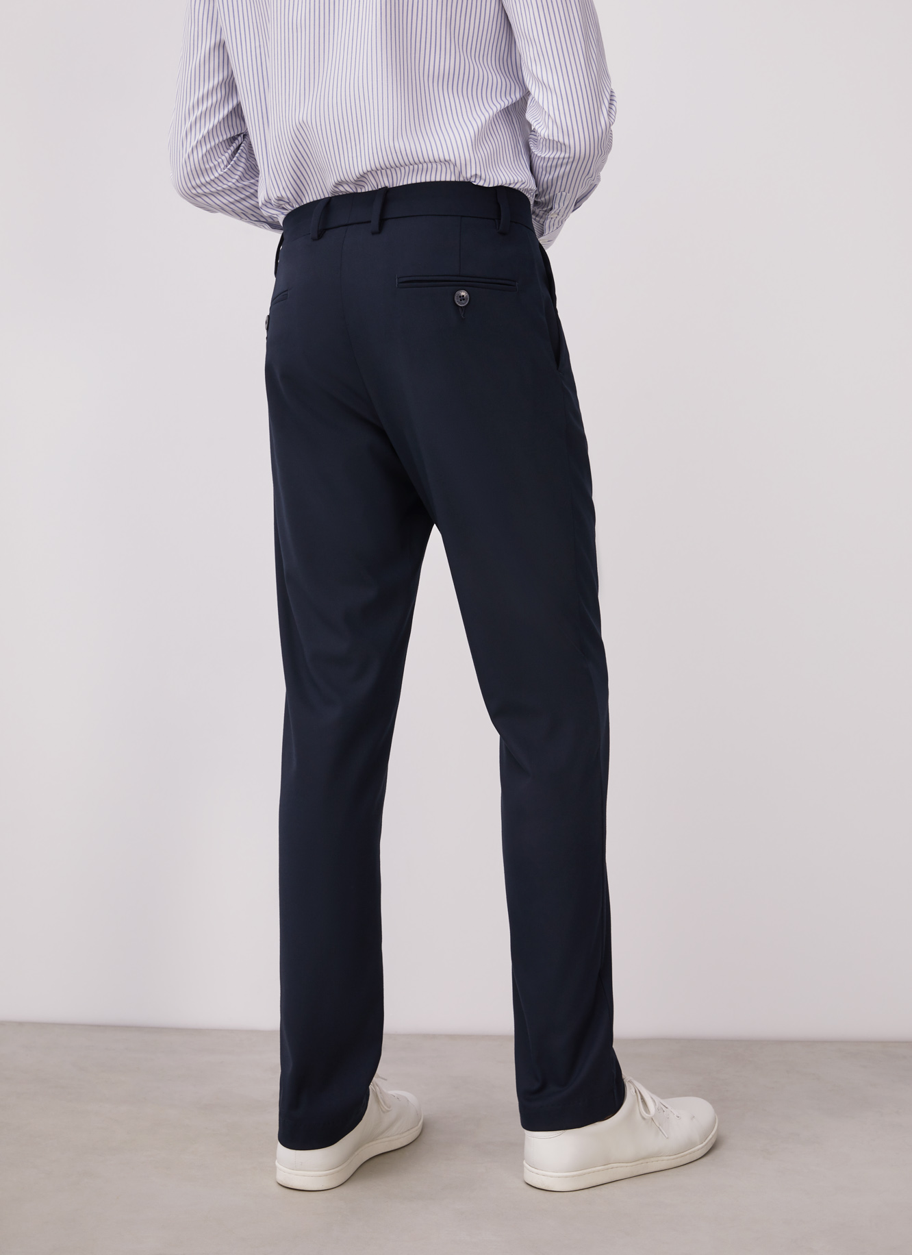 Elastic slim fit dress trousers image number 2