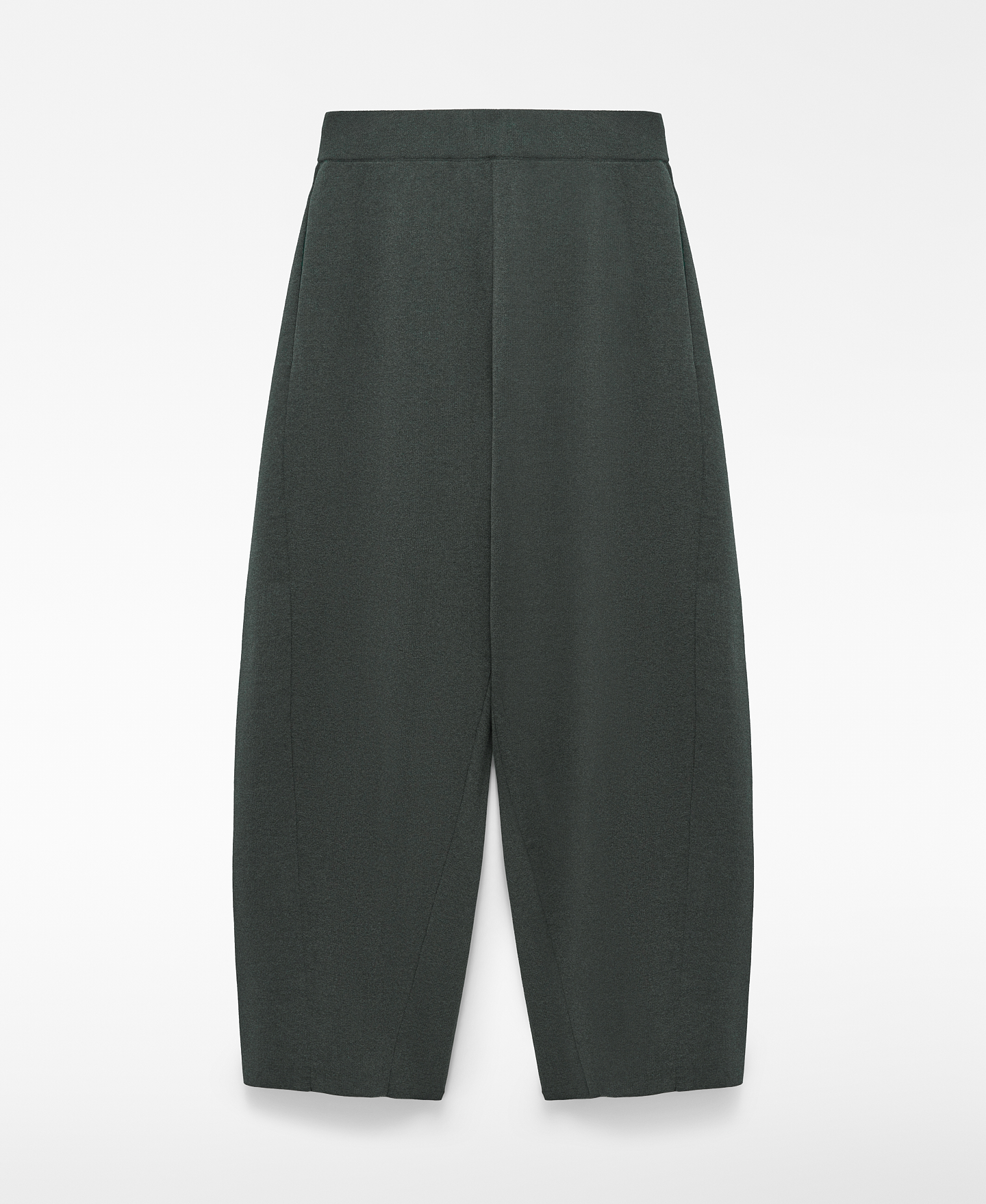 Knit barrel fit trousers image number 4