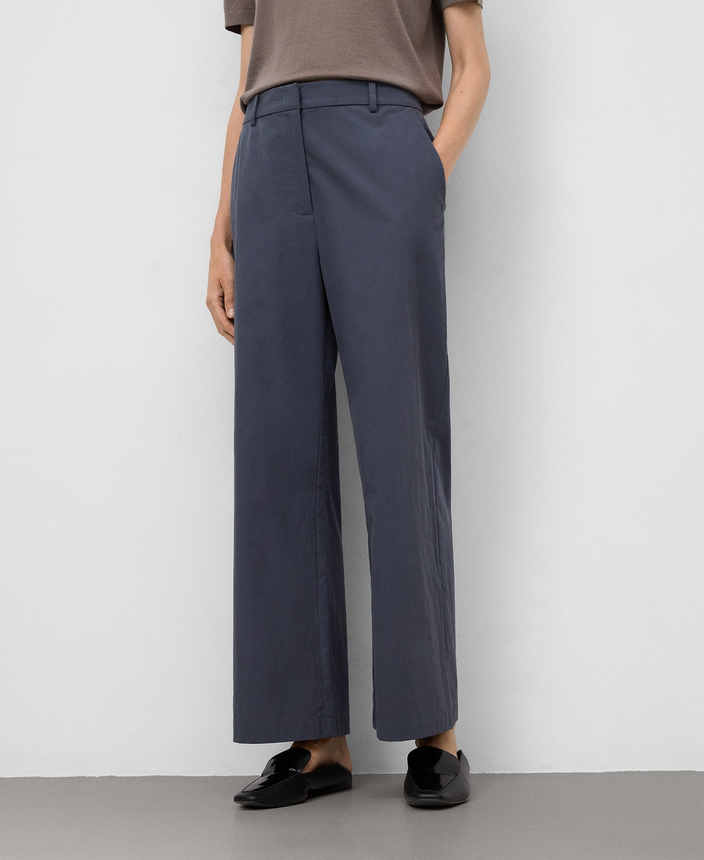 Pantalón tobillero recto mujer image number 0