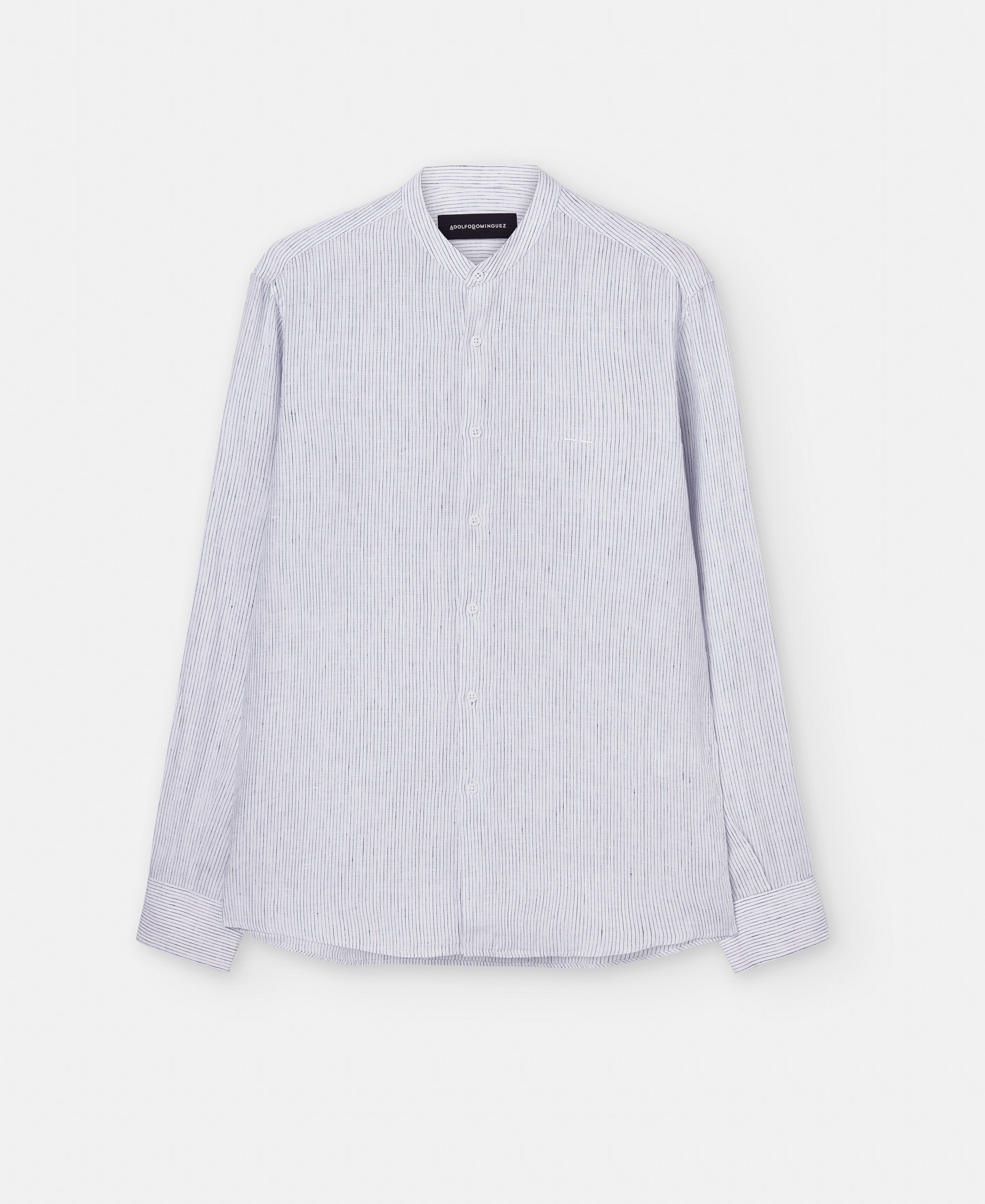 Camisa cuello Mao en lino image number 4