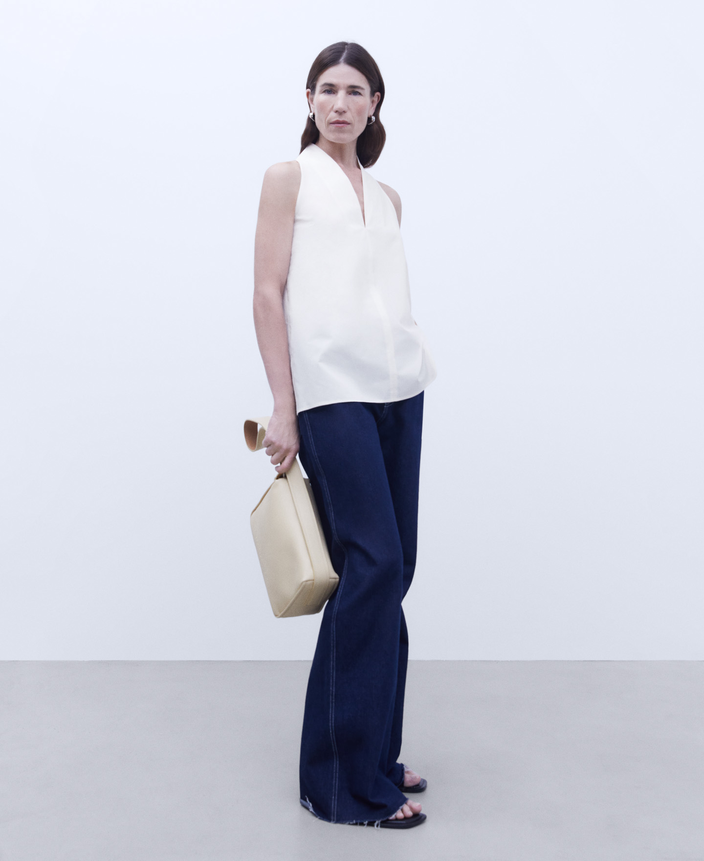 Ethically grown cotton draped top image number 1