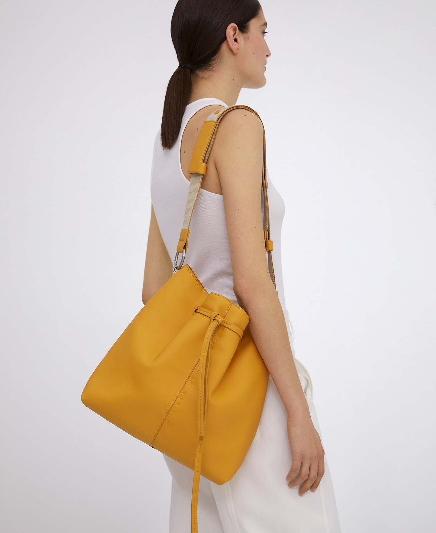 Faux leather satchel bag image number 3