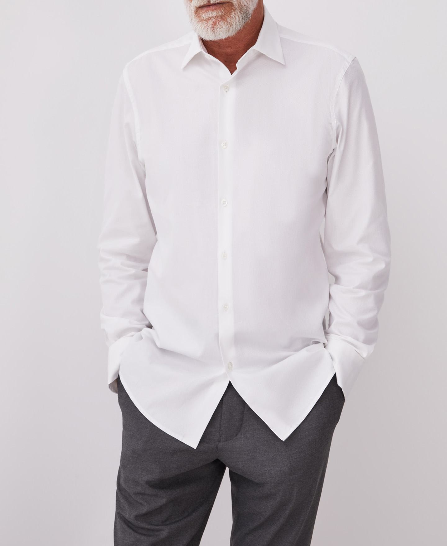 Camisa blanca con estampado diamante image number 0