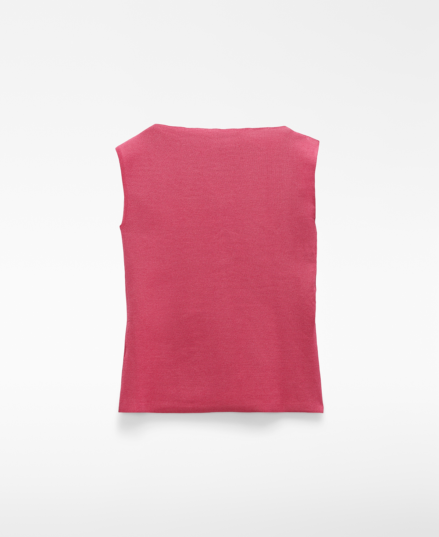 Asymmetric knit top with side ruffle image number 5