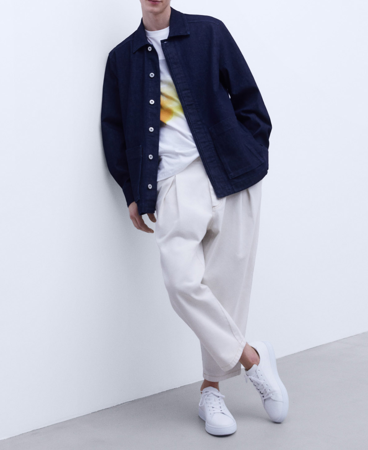 Stretch cotton denim jacket image number 1