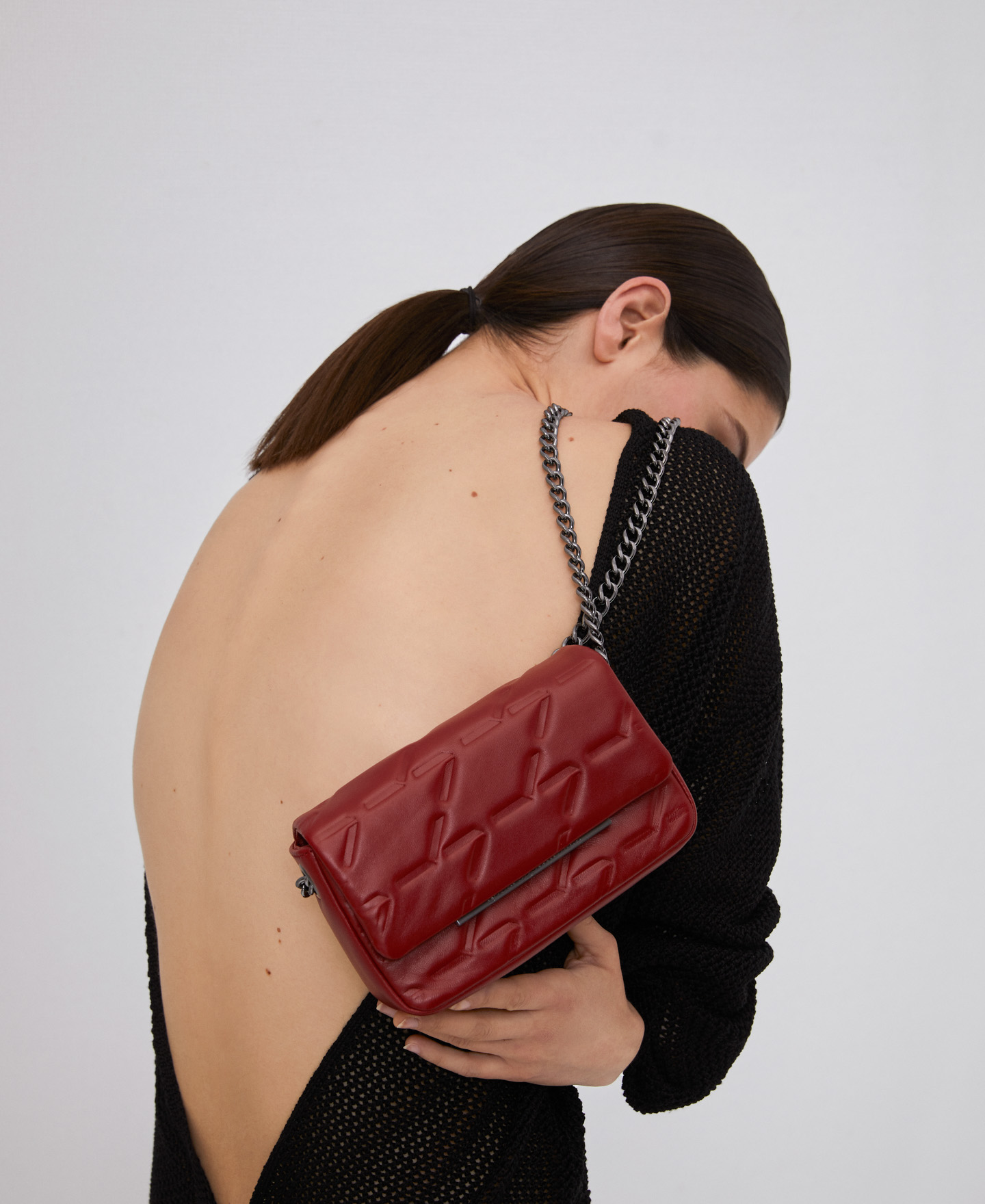 Padded nappa leather mini shoulder bag image number 3