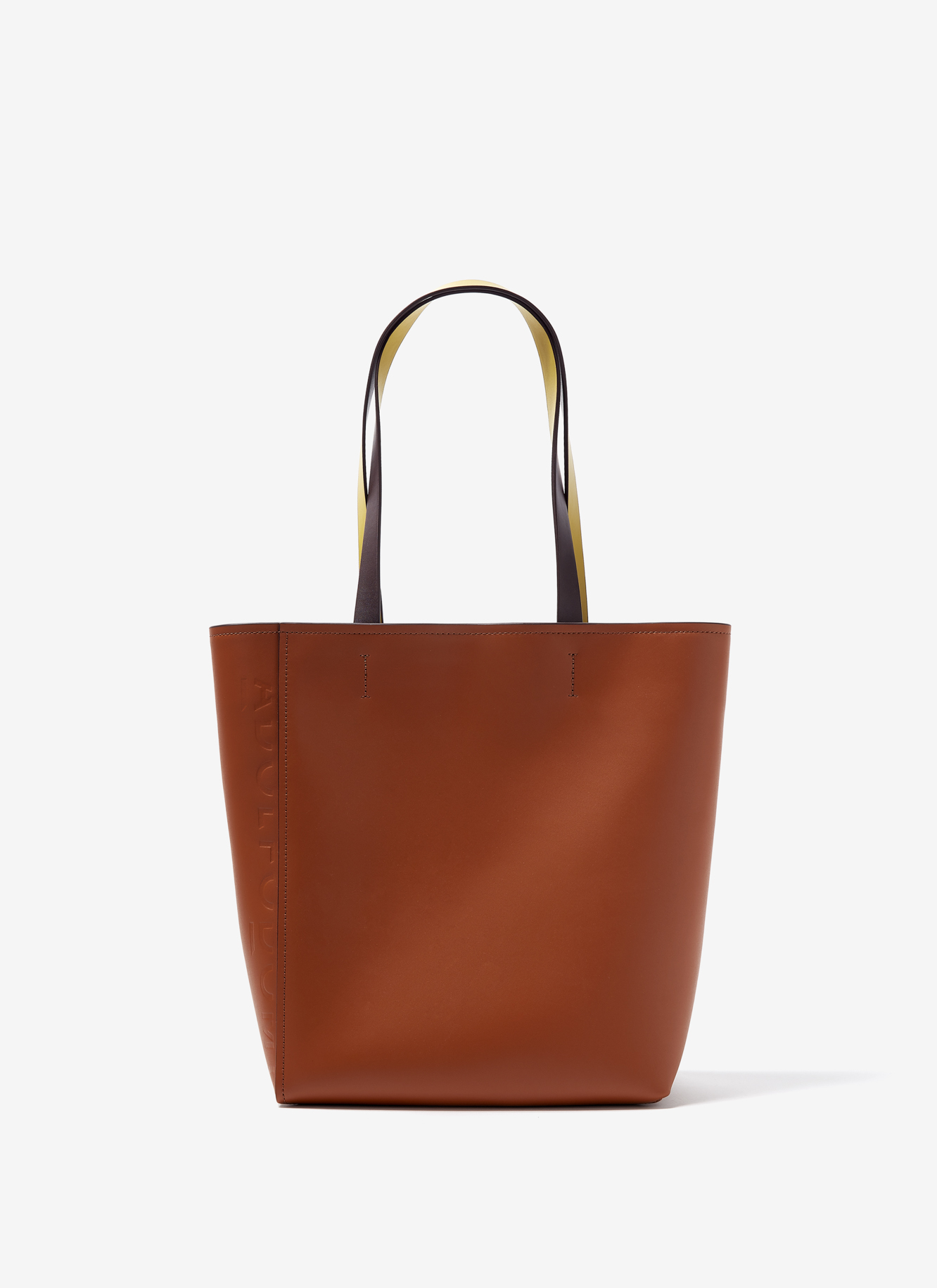 Shopper vertical en piel vaqueta image number 0