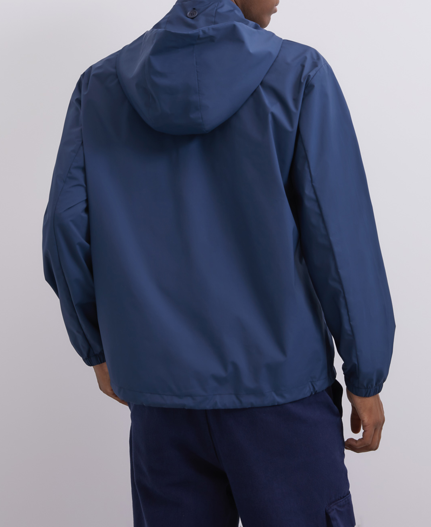 Nylon pullover with removable hood image number 1