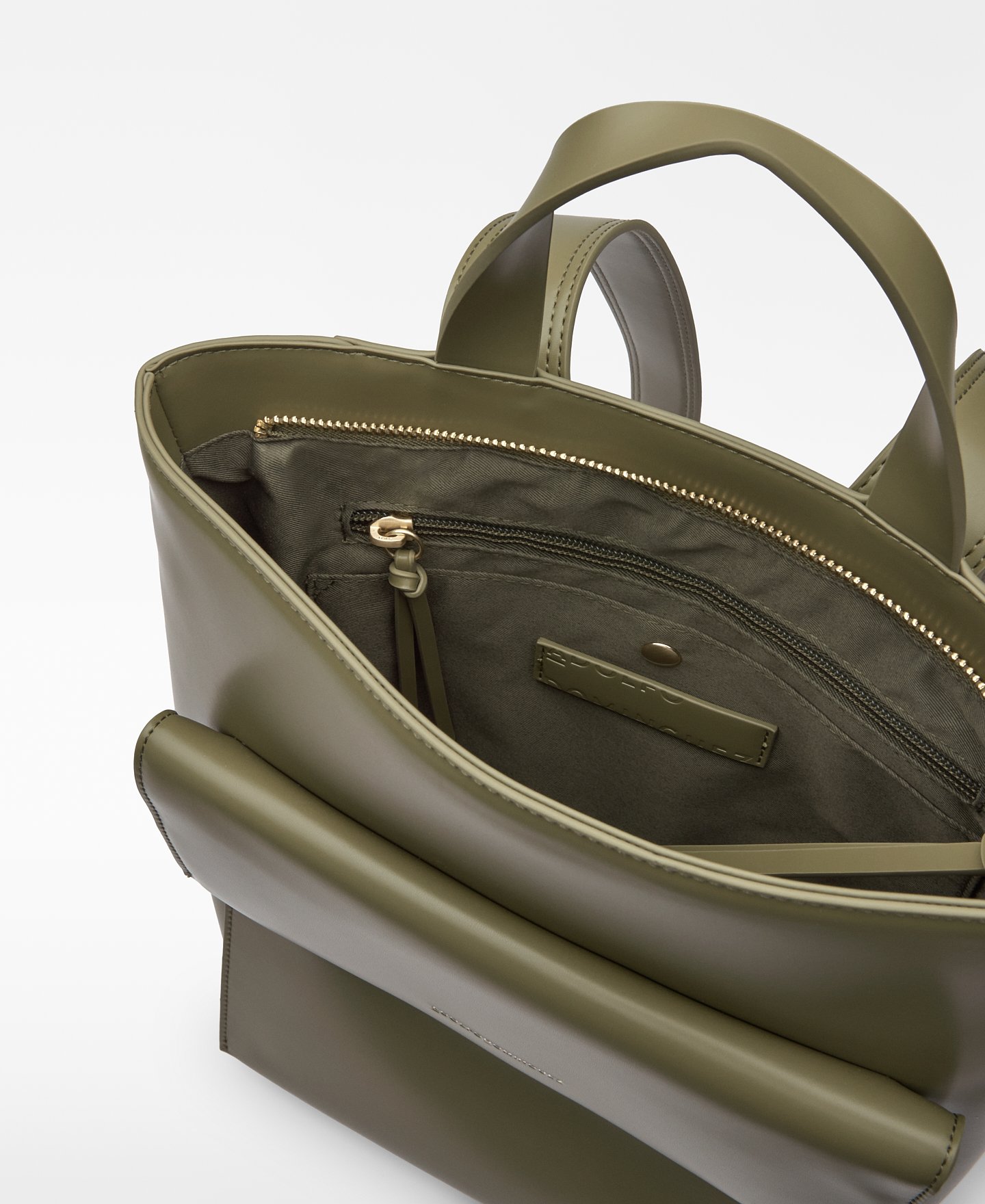 Leather-Non-Leather flap backpack woman image number 3