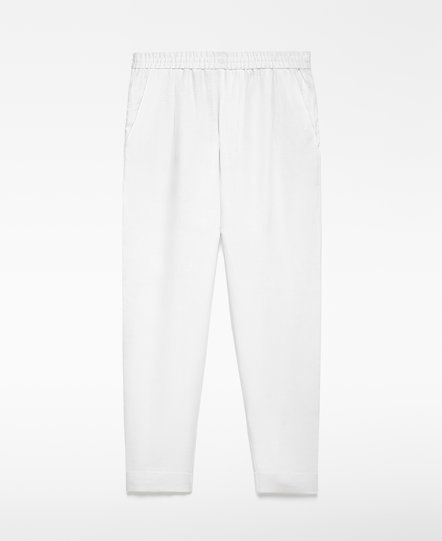 Pleated linen trousers man image number 4