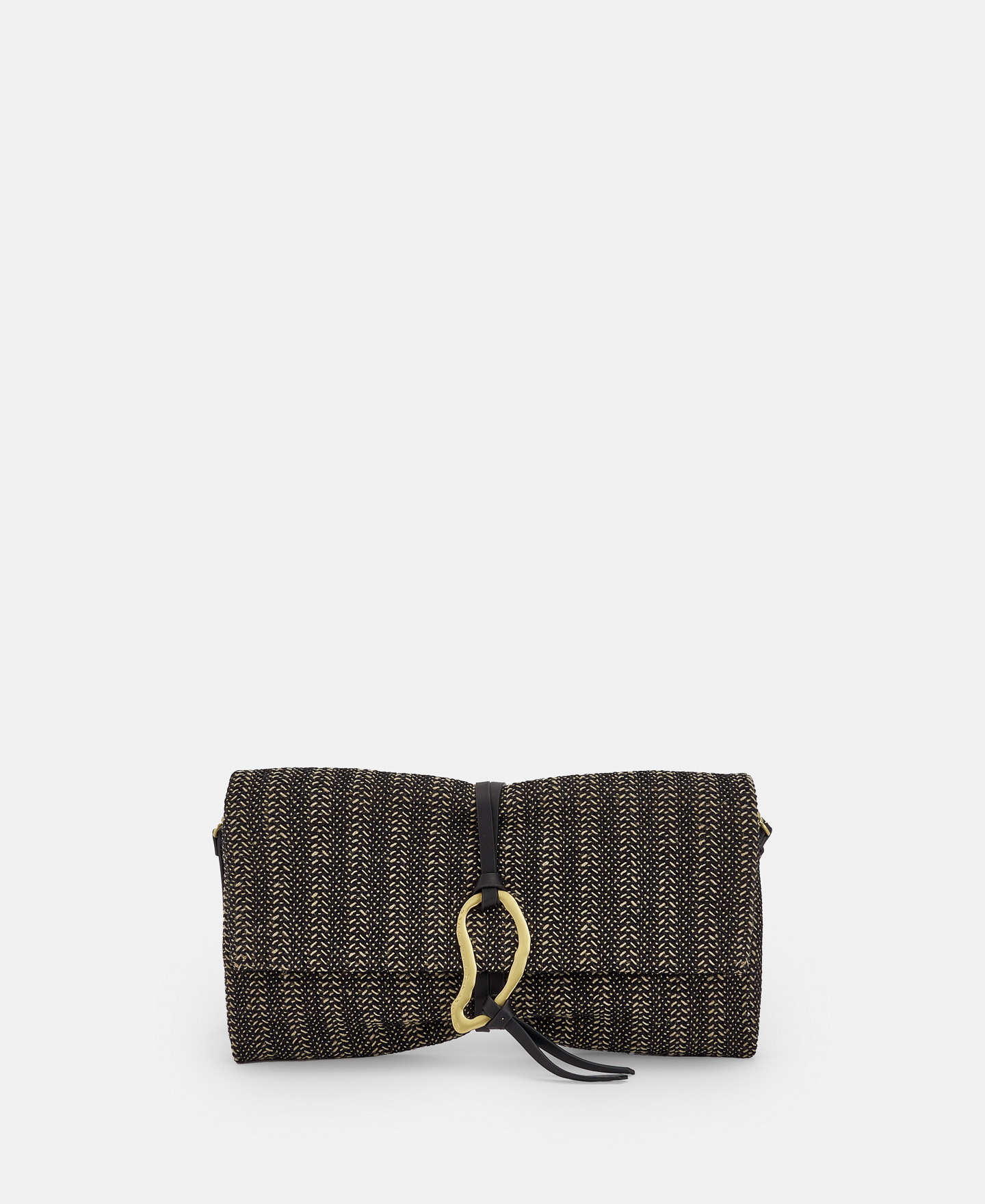 Raffia wallet with metal clasp image number 0